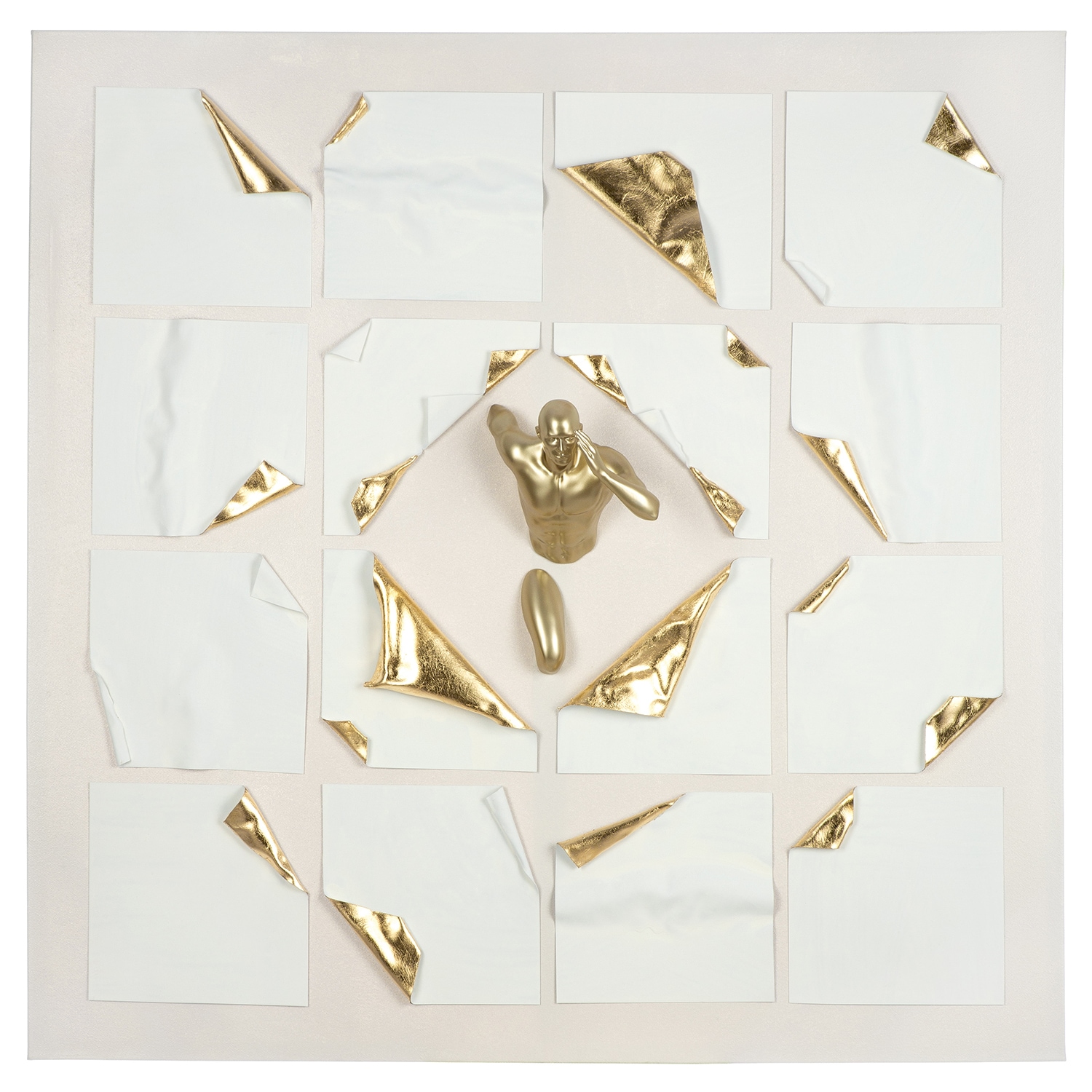 GILDE Tableau avec cadre »Bild quadratisch Run mehrfarbig H. 100 cm« 1 cuis tlg.