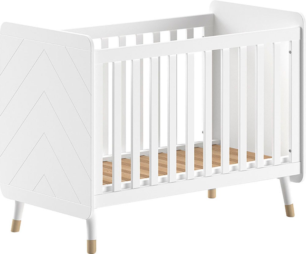 Vipack Ensemble de meubles pour bébé Fabriqué en Europe,  4 pièces, offre tout pour la chambre d'enfant, finition satinée blanc laqué