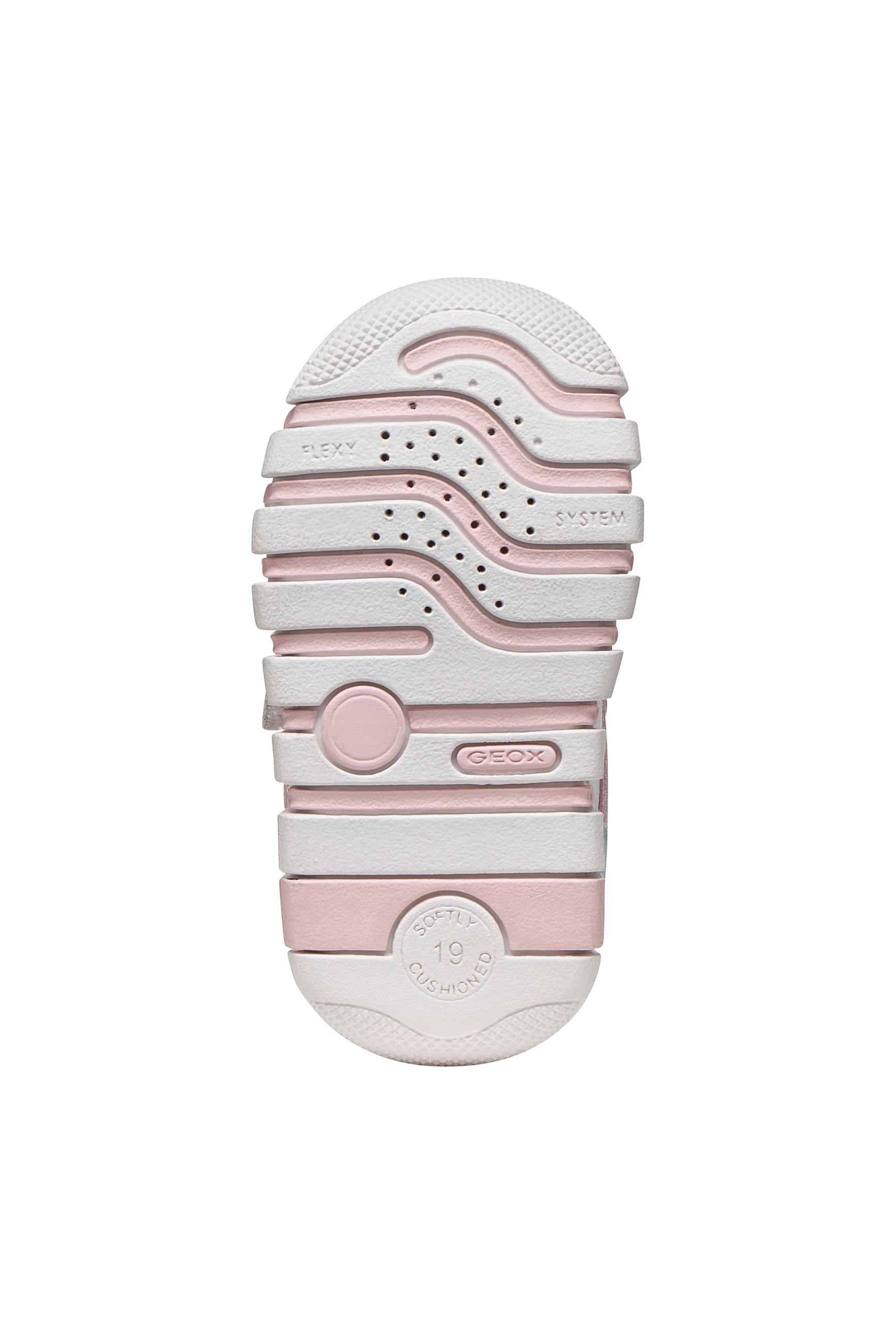 Geox Lauflernschuh »B IUPIDOO GIRL«  Babyschuh mit pastellfarbenen Besätzen, Grössenschablone zum Download