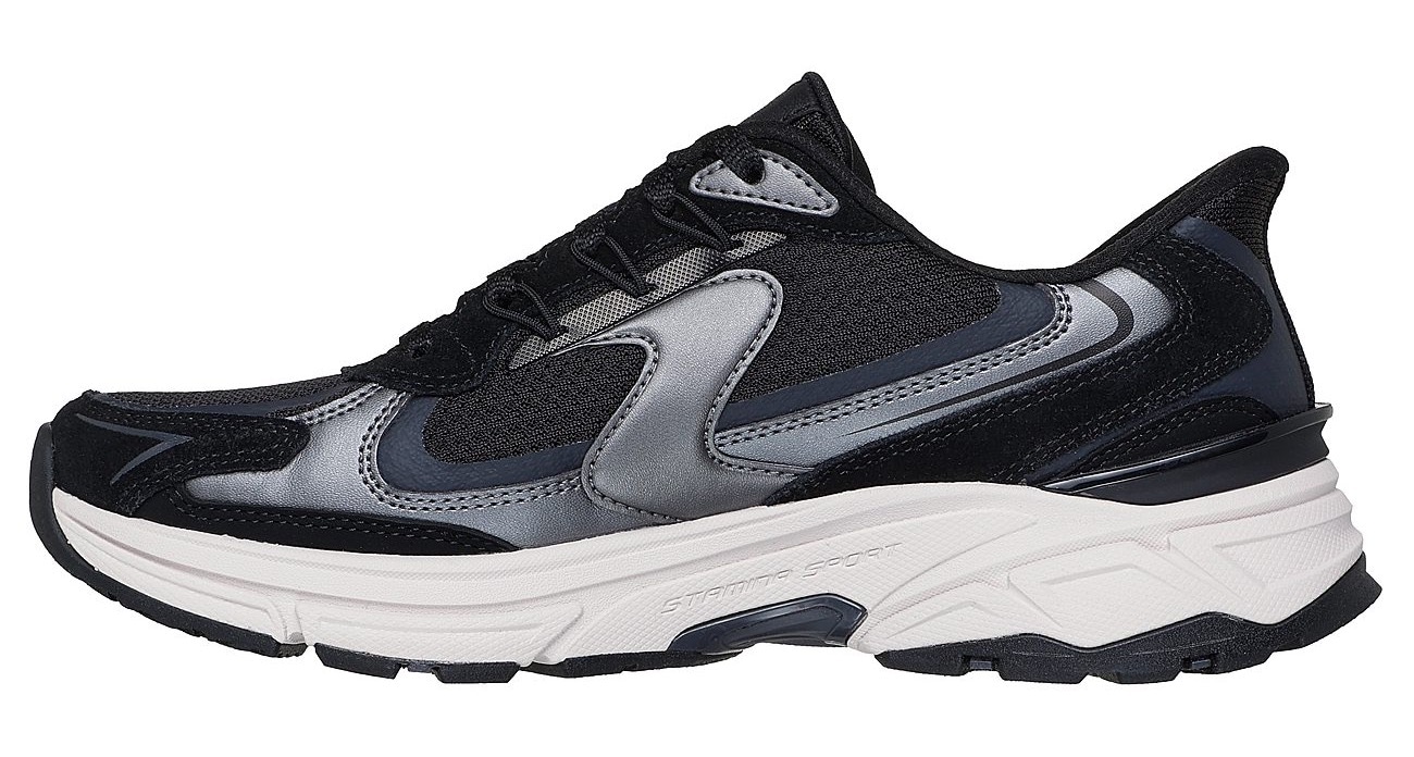 Skechers Baskets slip-on »STAMINA SPORT«  sneaker rétro, chaussure à lacets avec éléments métalliques