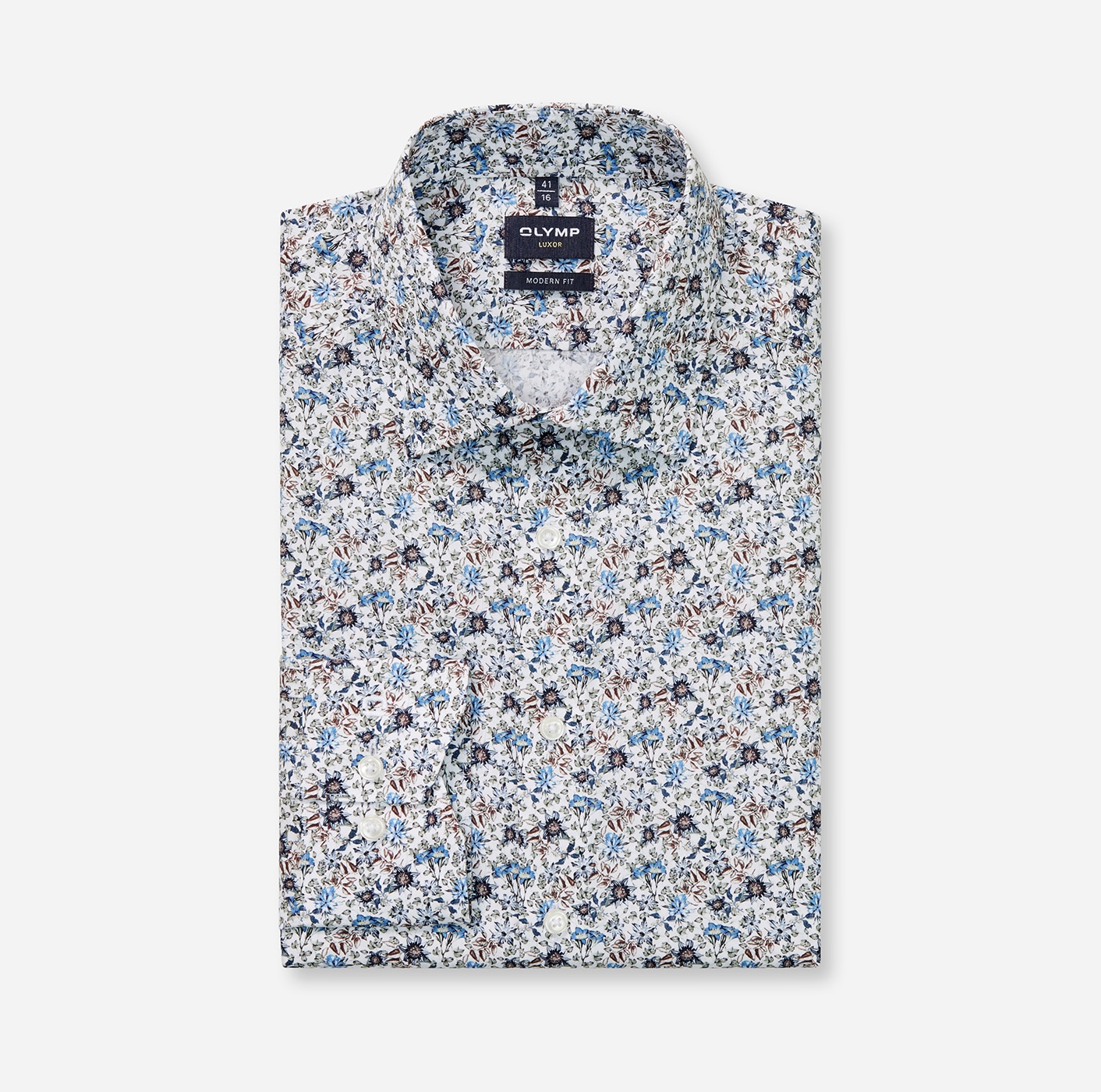 OLYMP Chemise à manches longues »Luxor modern fit« Modern Fit, Businesshemd, New-Kentkragen, gemustert