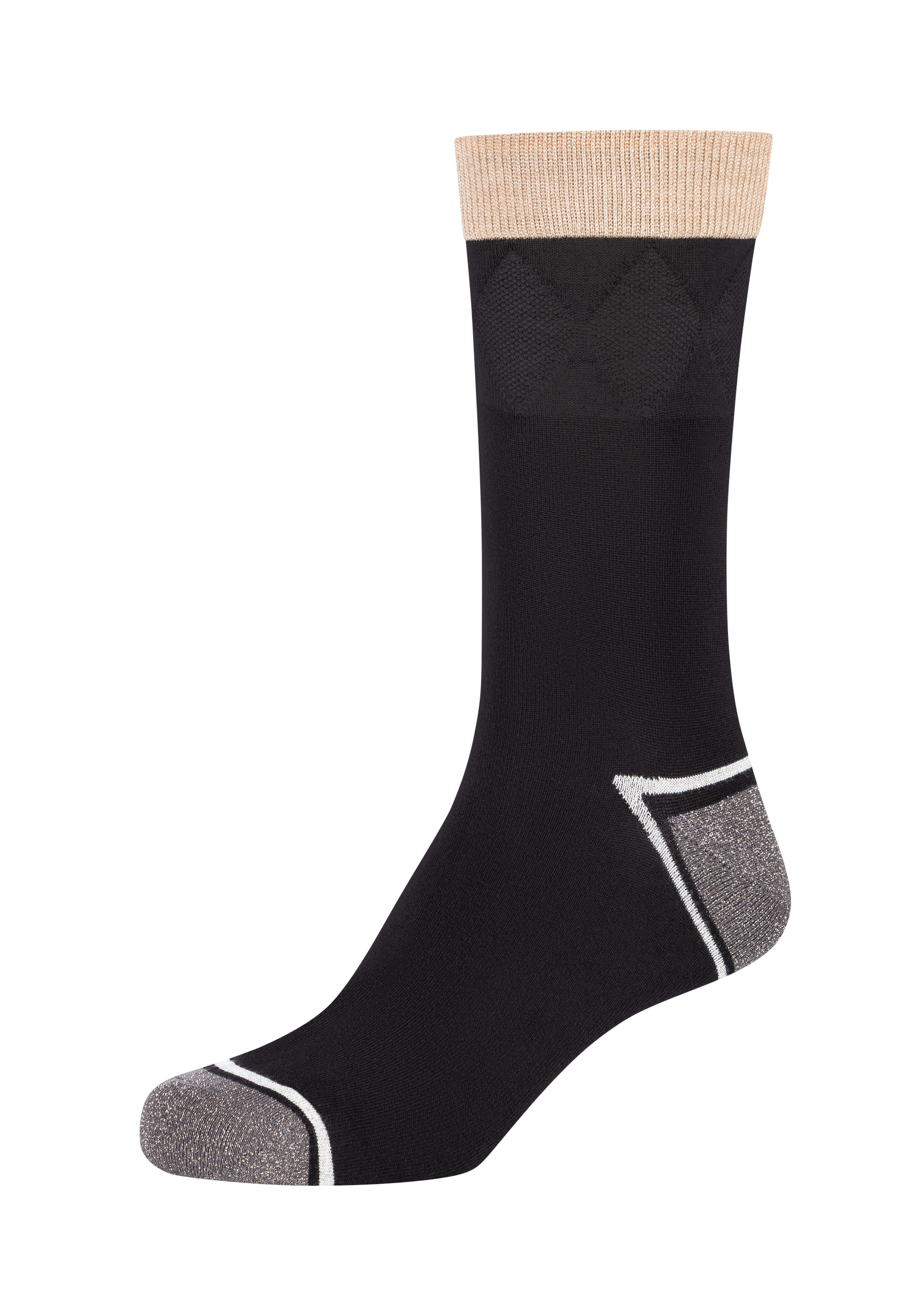 Camano Socken mit Wabenstruktur, im 4-Paar-Set