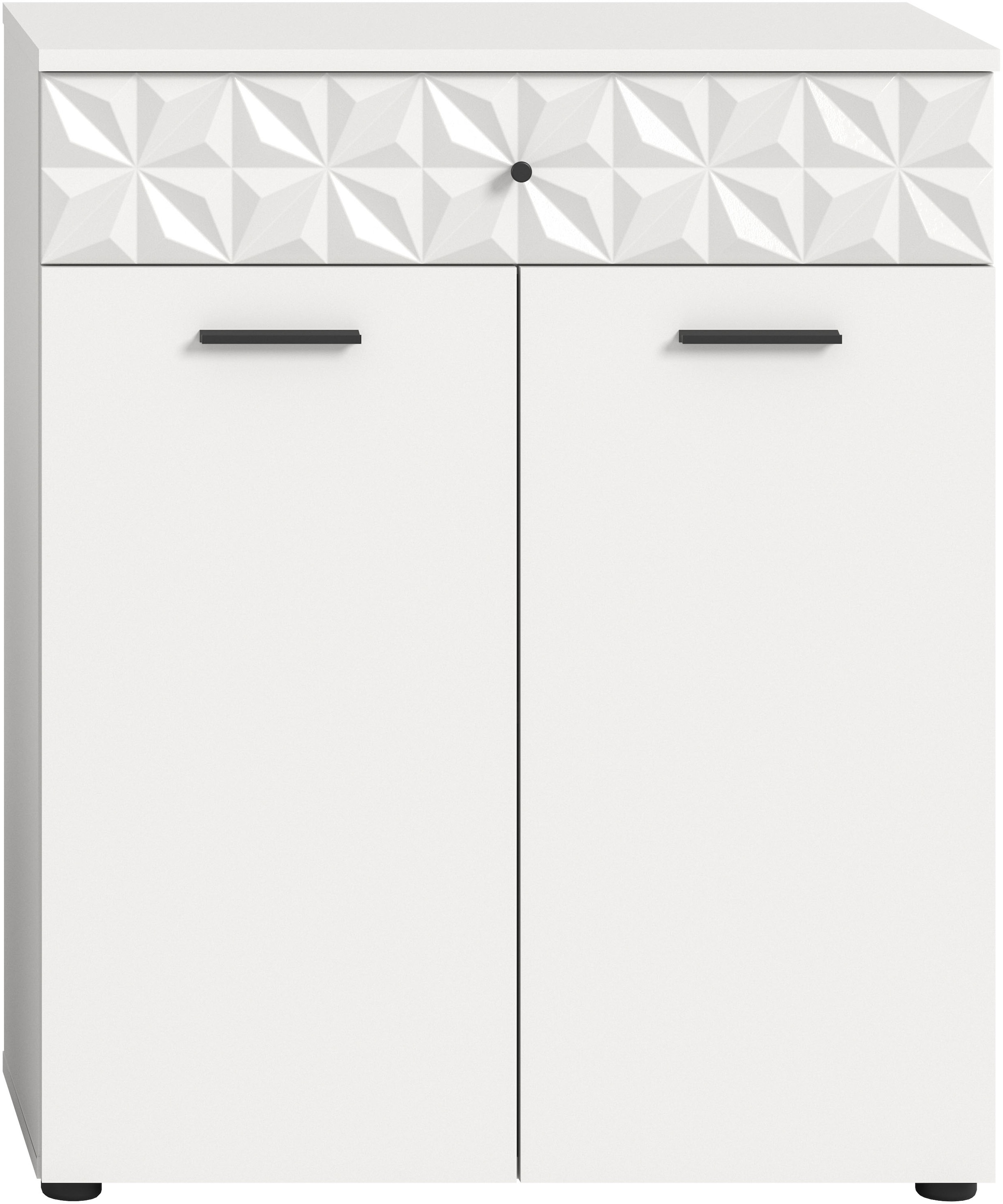 welltime Unterschrank »VICENZA, TOPSELLER!, Breite 70cm, 2-türig, mit Front-Ornamentabsetzung« Standschrank, Badschrank, Kommode, Badkommode, Anrichte, Midischrank