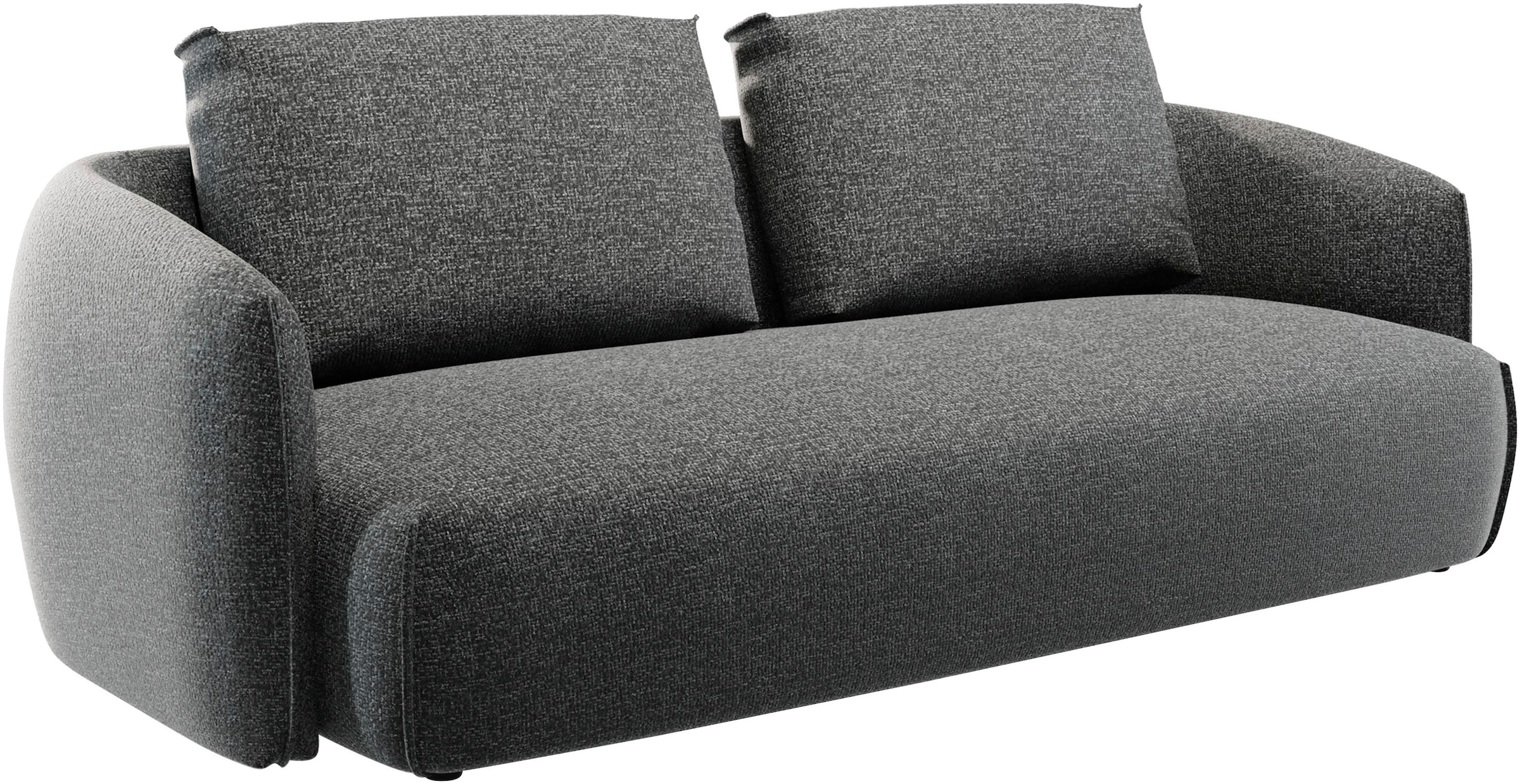 TRENDMANUFAKTUR 3-places »Shawn Designsofa, elegant geschwungen Armlehnen, bequem« forme organique, avec revêtement de qualité
