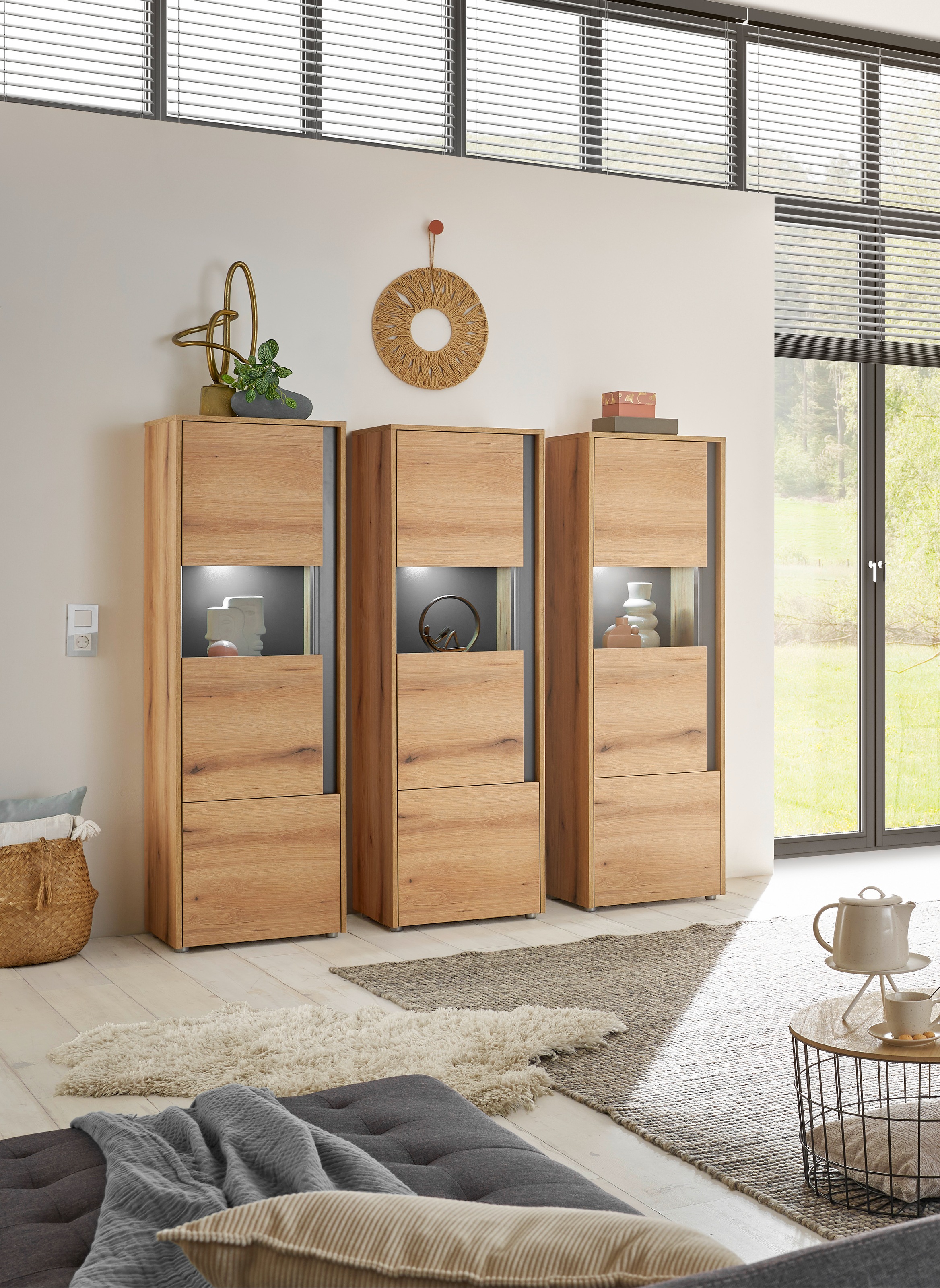 Home affaire Meuble mural »City/Giron, moderne Anbauwand, Komplettset in vielen Farben verfügbar« Set, 3 cuis tlg.