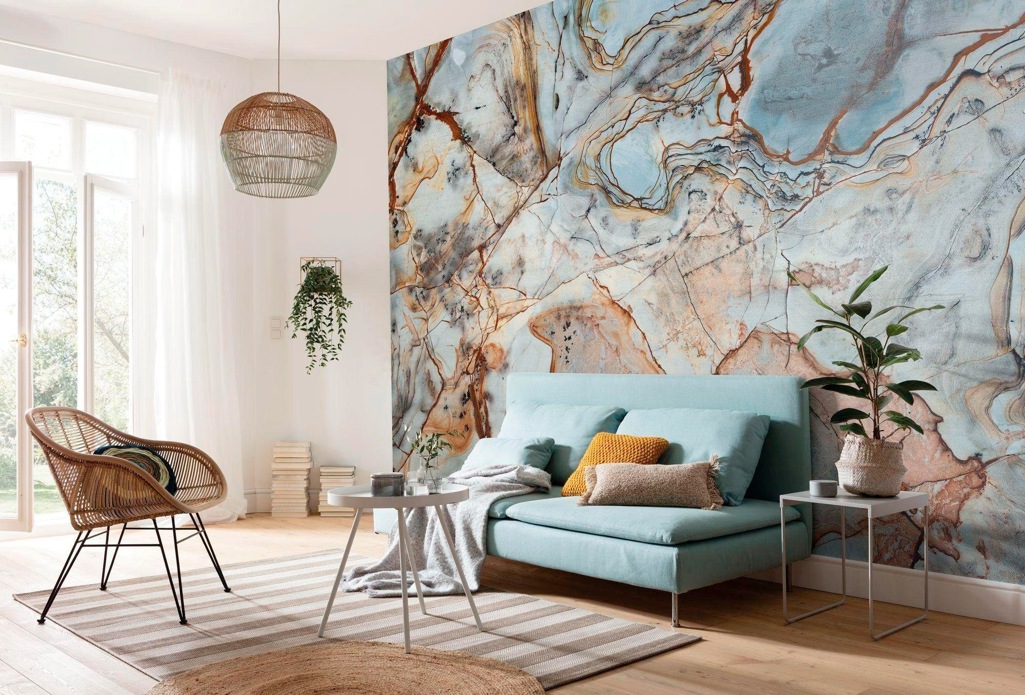 Komar Vliestapete »Digitaldruck Vlies -  Marble - Grösse 400 x 250 cm« bedruckt glatt Wohnzimmer, Schlafzimmer