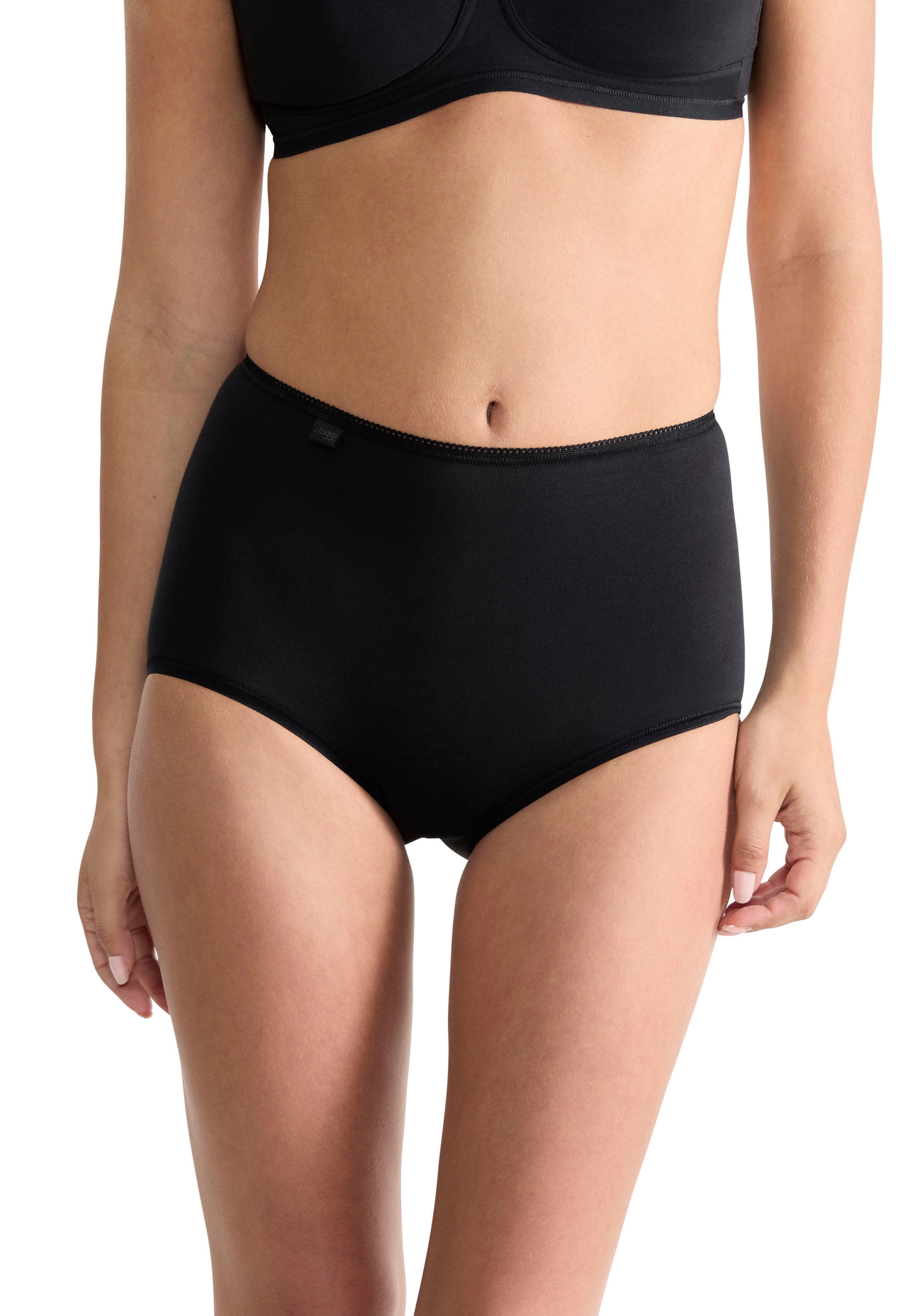 sloggi Maxislip »24/7 Cotton« coupe plus haute, élastique, dentelle, opaque, douce