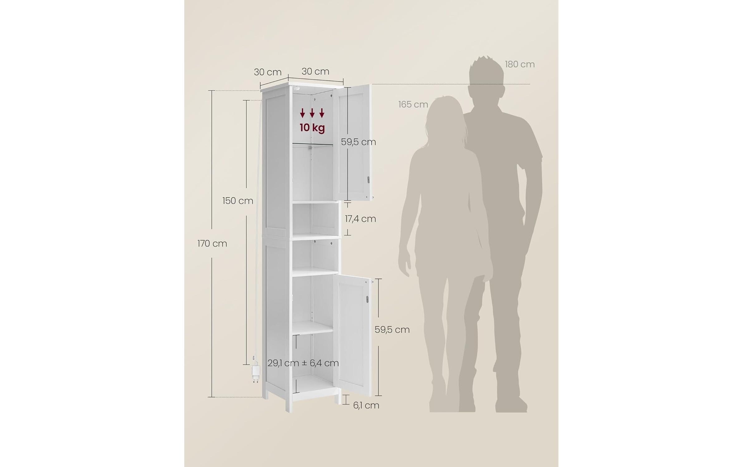 VASAGLE Étagère de salle de bain »30 x 170 cm«