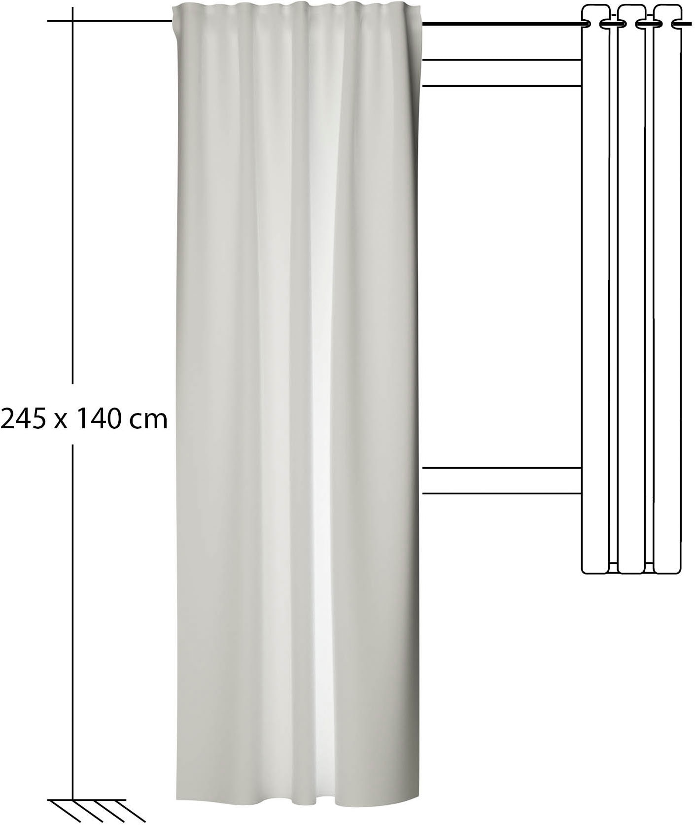 HOMING Rideau »Galdin« Bande multifonctionnelle 1 cuis tlg. Verdunklungsvorhang, blickdicht, Thermo, Energiesparend