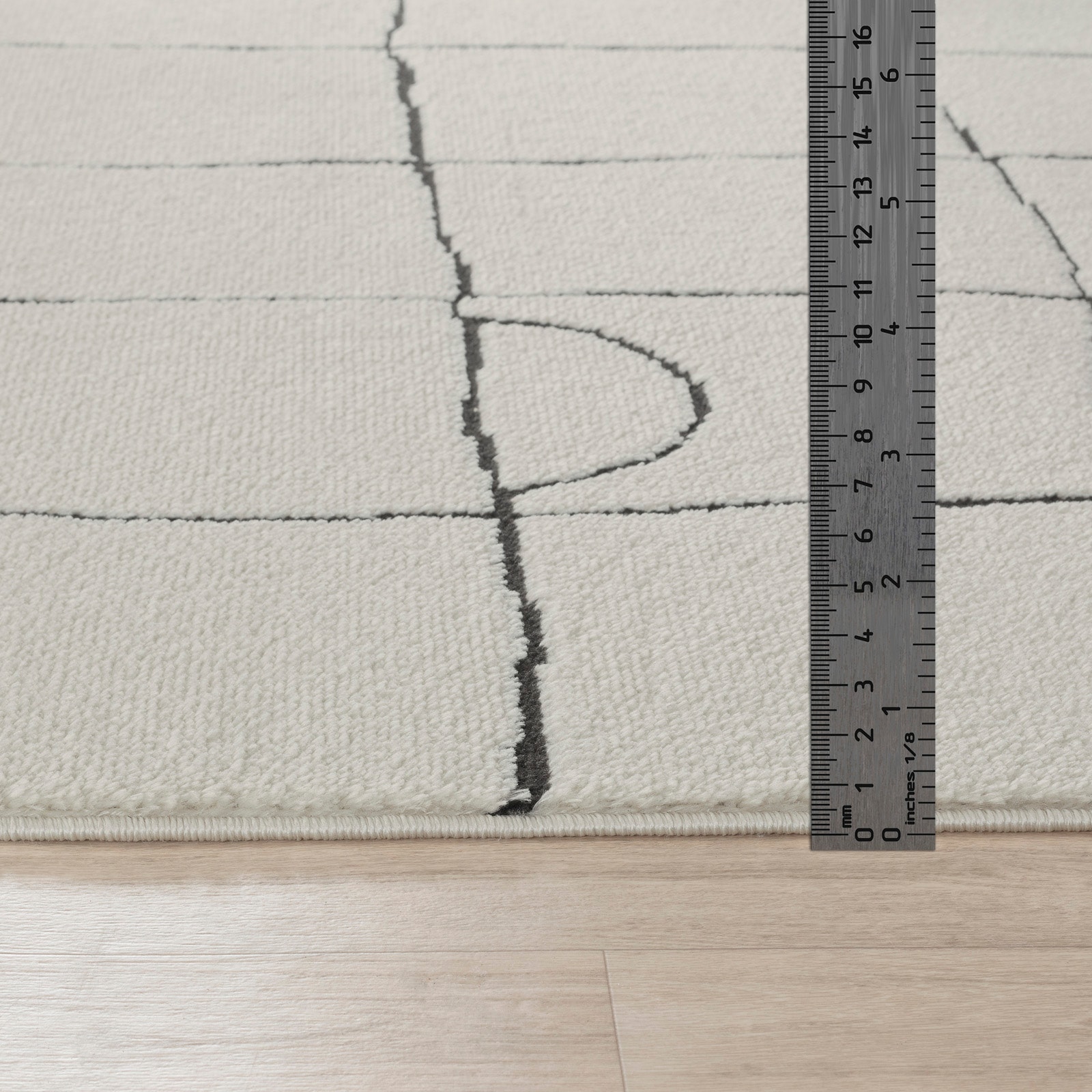 Livabliss Tapis »INCHON« Rectangulaire 14 mm Höhe Skandi Design, Modern Boho Kurzflor Wohnzimmerteppich, Schlafzimmer