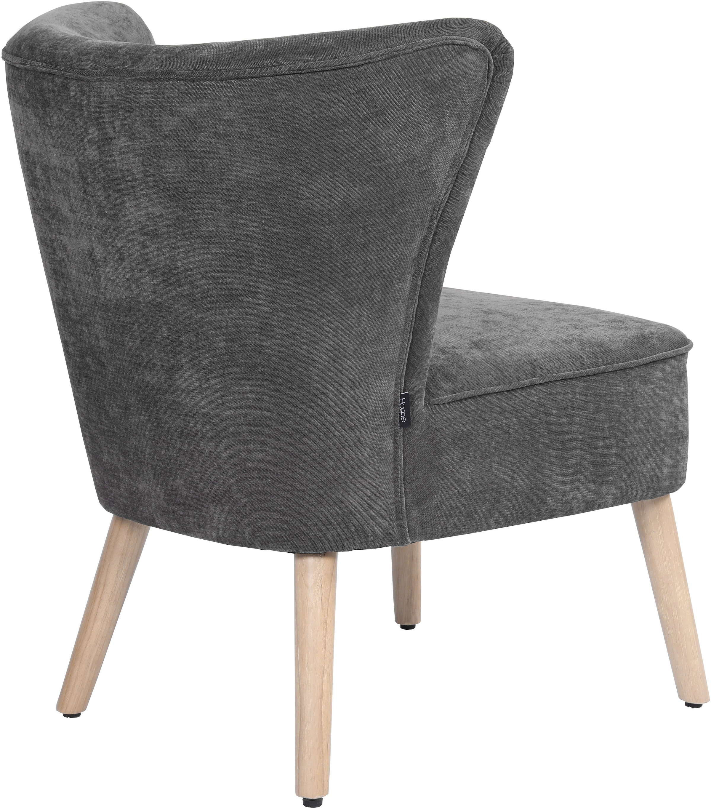 Home affaire Fauteuil lounge »JORIEL moderner Ohrensessel mit Knopfsteppung« mit Echtholzfüssen und feinem Struktur-Bezug