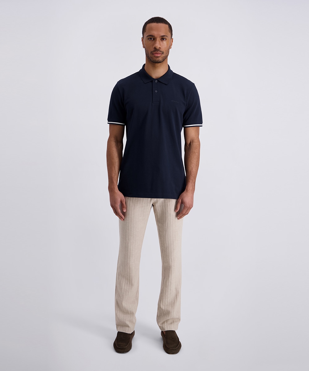 Pierre Cardin Poloshirt »Poloshirt uni pique« mit Logo Schriftzug