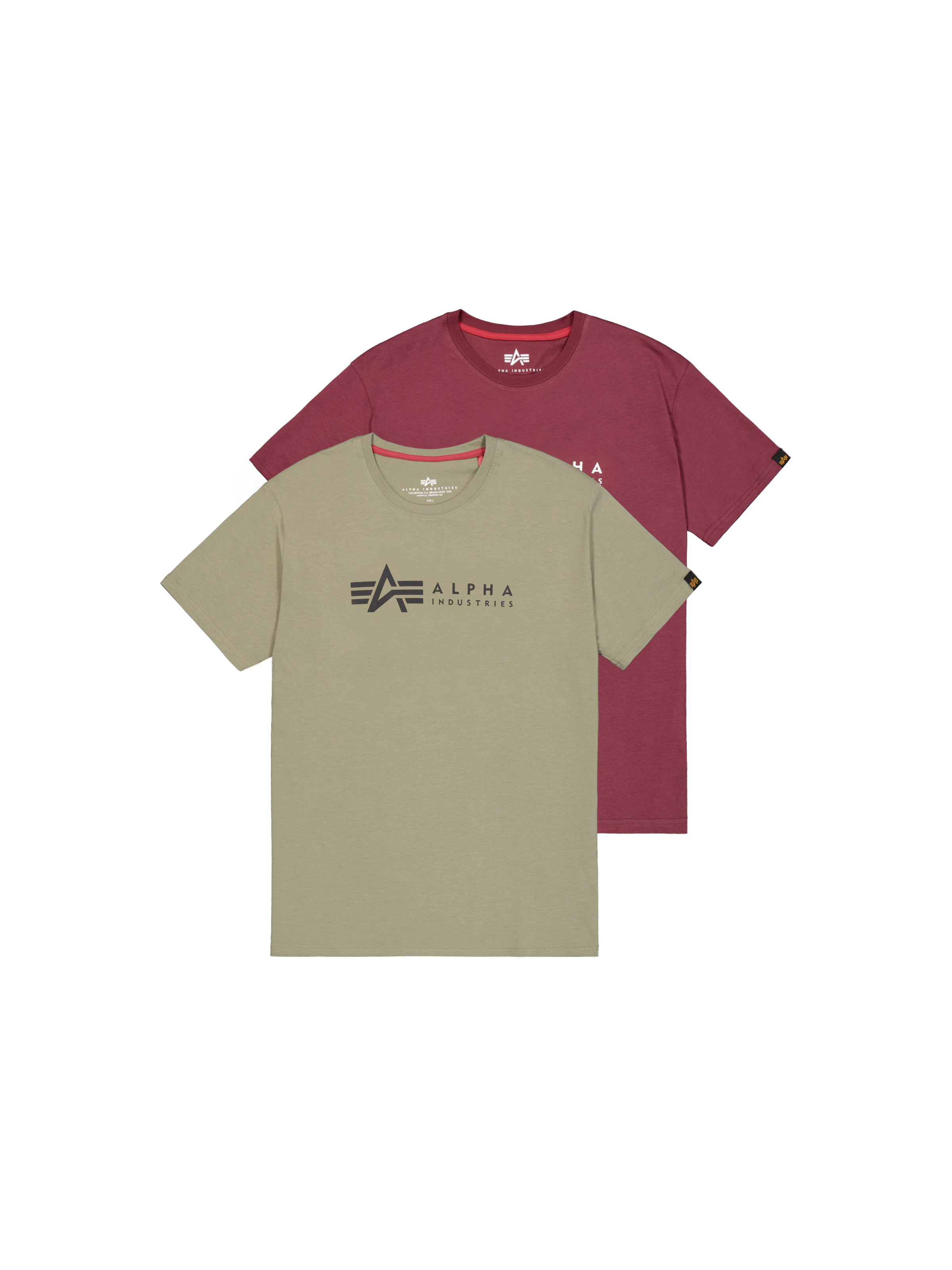 Alpha Industries Shirt à col rond »Label T 2 Pack« Paquet, pack de 2, 2 cuis
