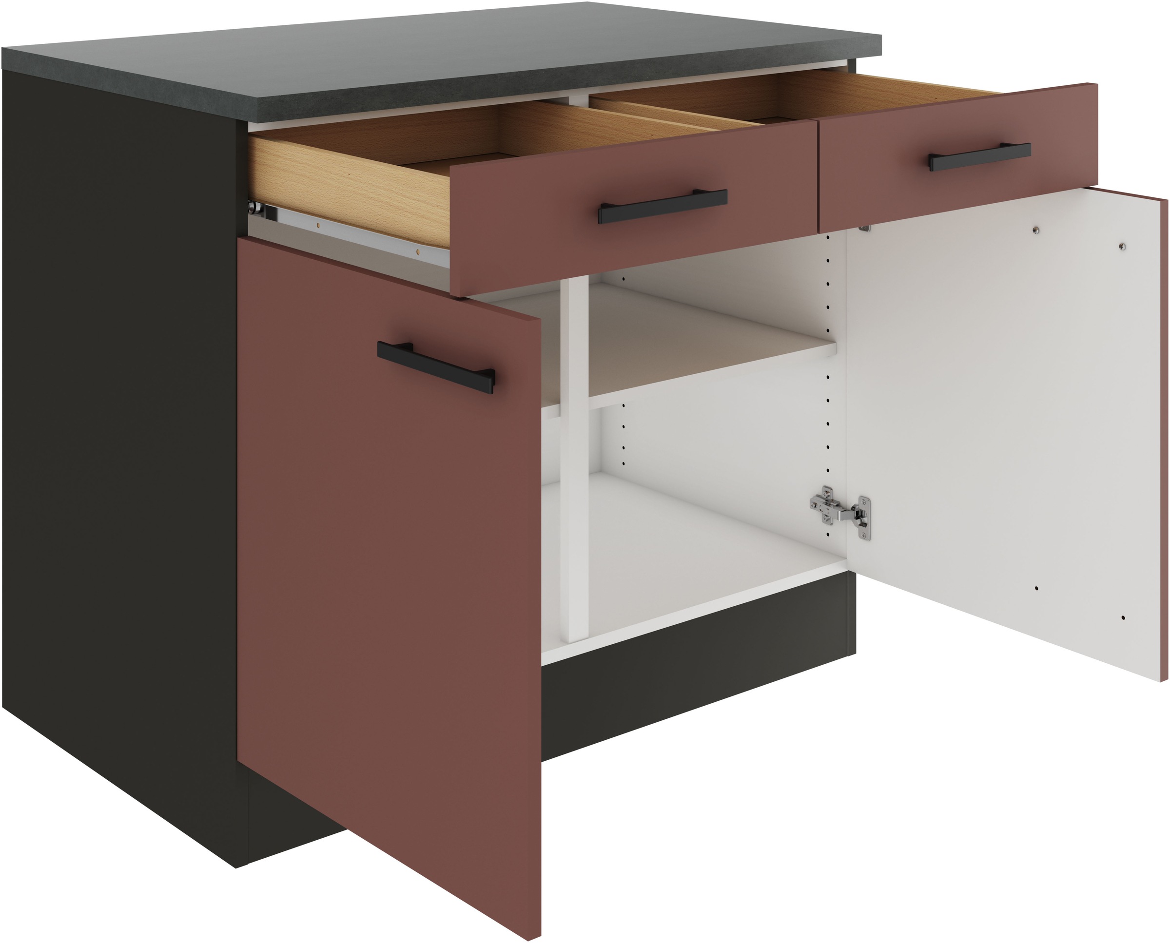 OPTIFIT Armoire basse »Palma« Breite 100 cm, mit 2 Türen und 2 Schubkästen