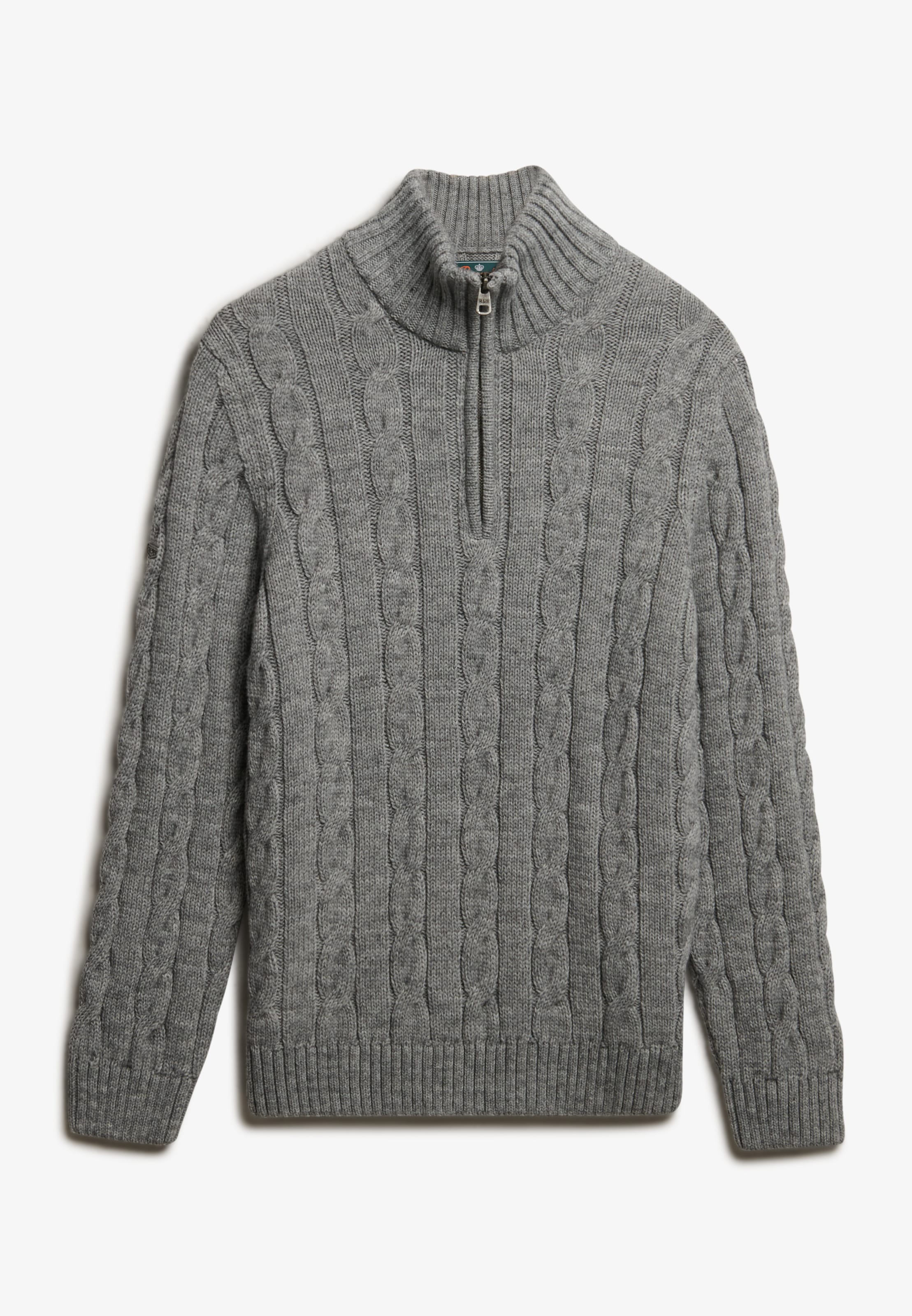 Superdry Pull en tricot »JACOB CABLE KNIT HALF ZIP«