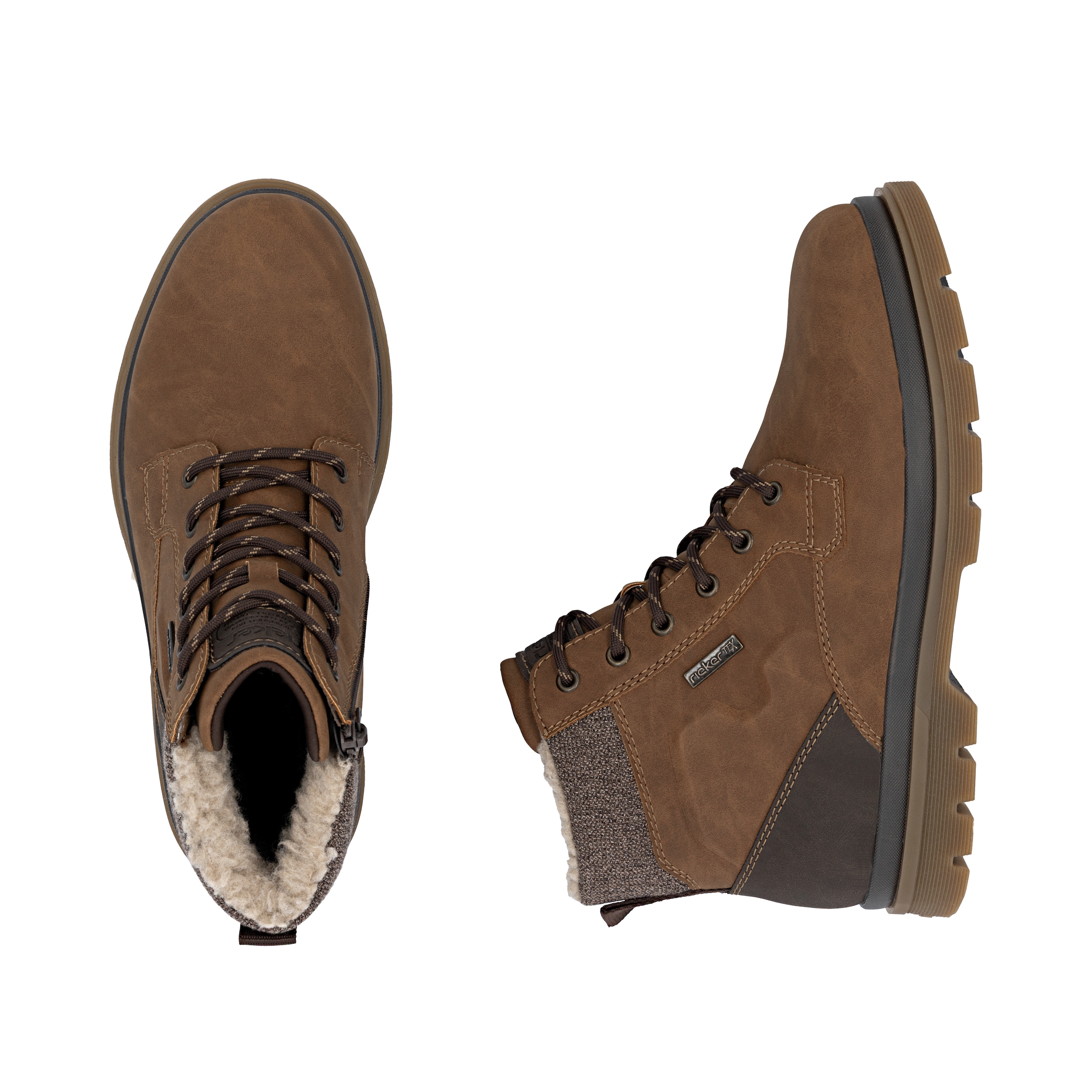 Rieker Winterstiefelette  Winterboots, Schnürboots mit Innenreissverschluss und RiekerTex