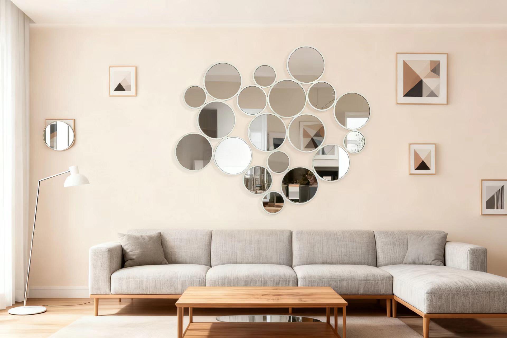 GOODproduct Dekospiegel »Malisa« Wandspiegel aus 19 Elementen, modern, glamourös