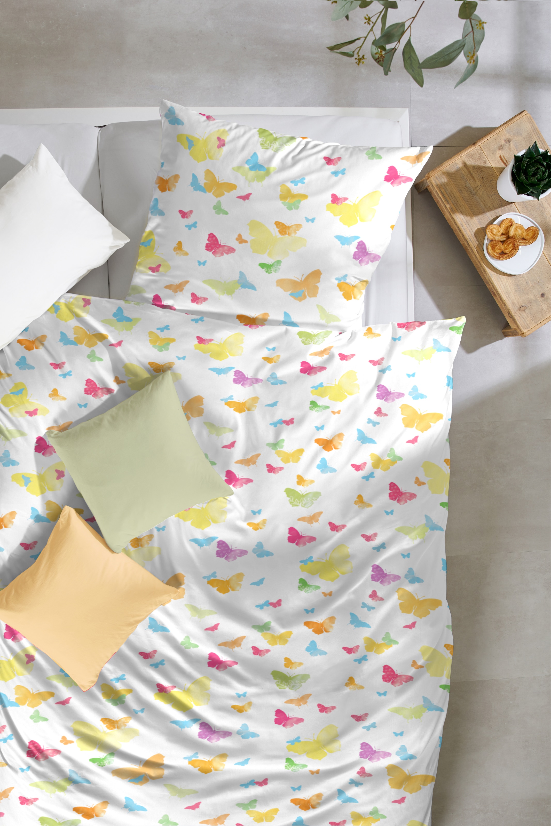 Primera Linge de lit »Renforce-Bettwäsche Vingt-Clinq Papillon« 2 cuis avec jolis papillons