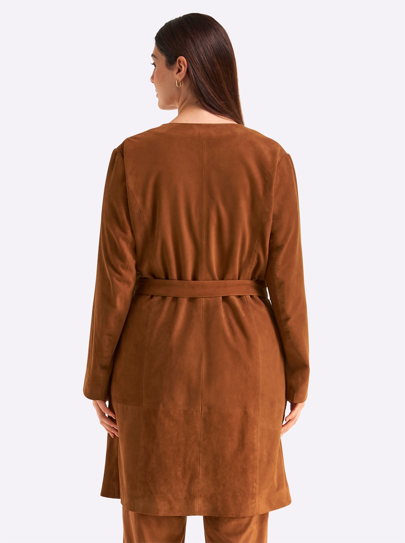 Sheego Manteau en cuir