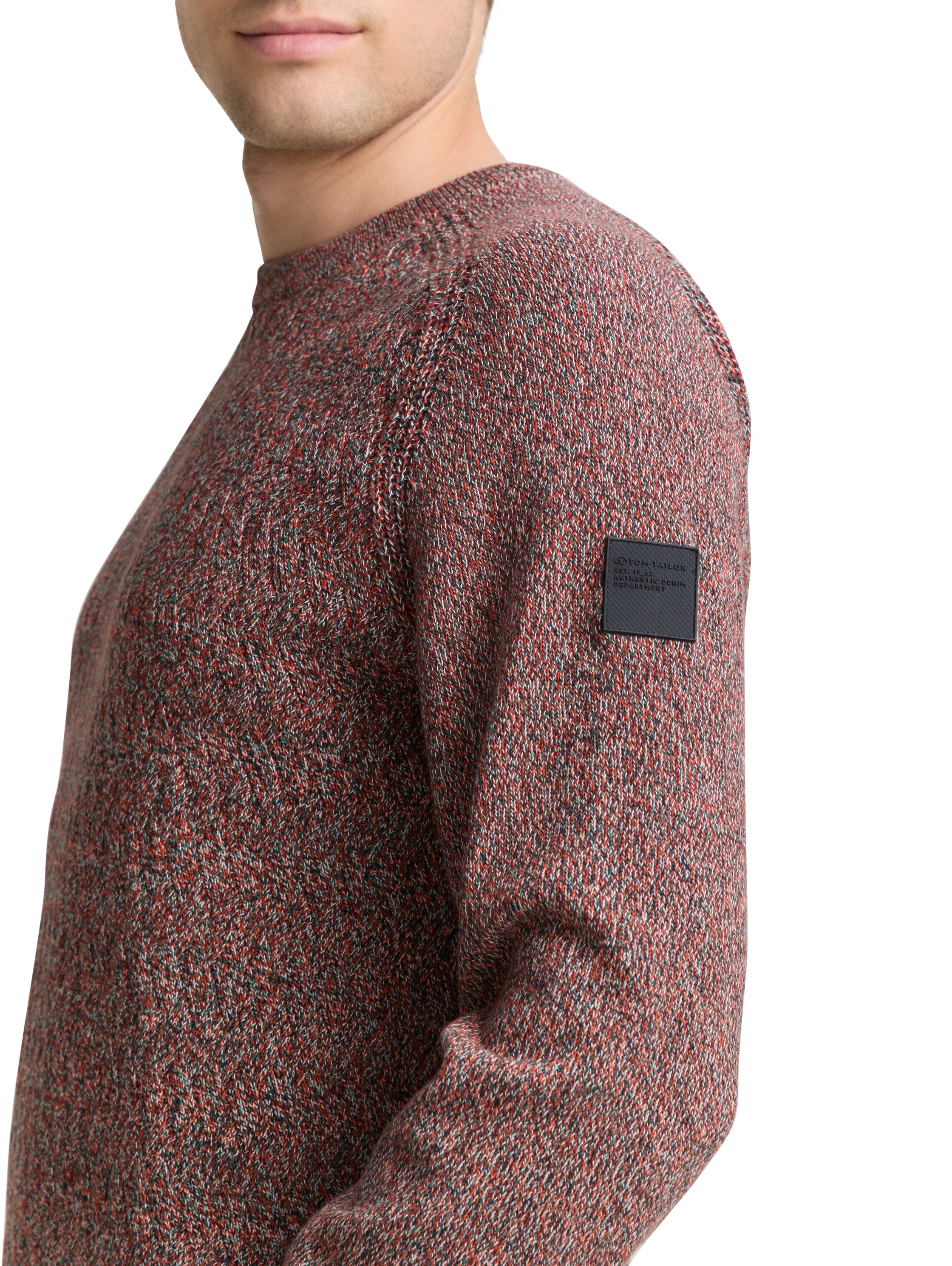 TOM TAILOR Strickpullover mit Logo Stickerei am Arm