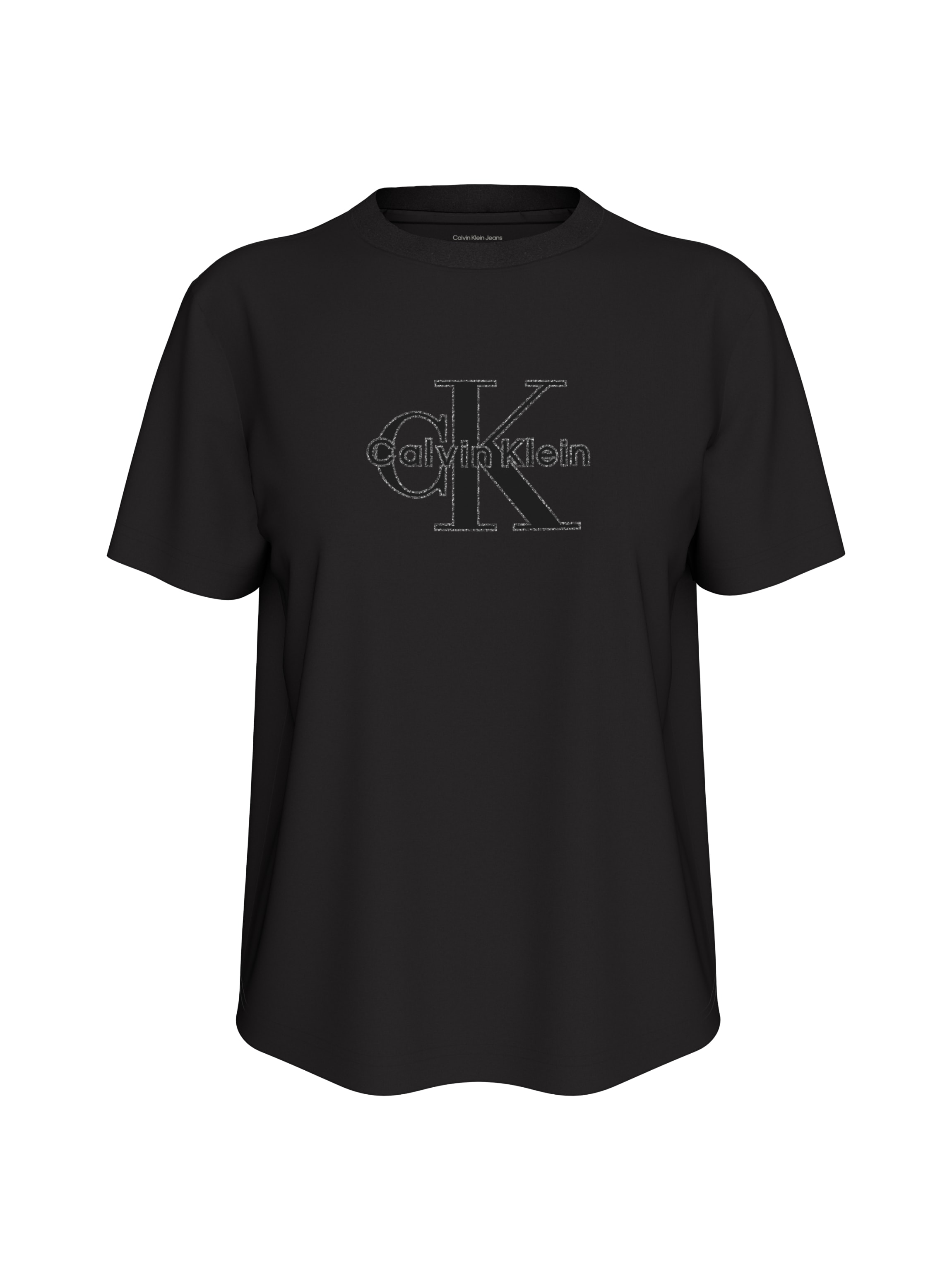 Calvin Klein Jeans T-shirt Logo pailleté, coupe régulière, col rond