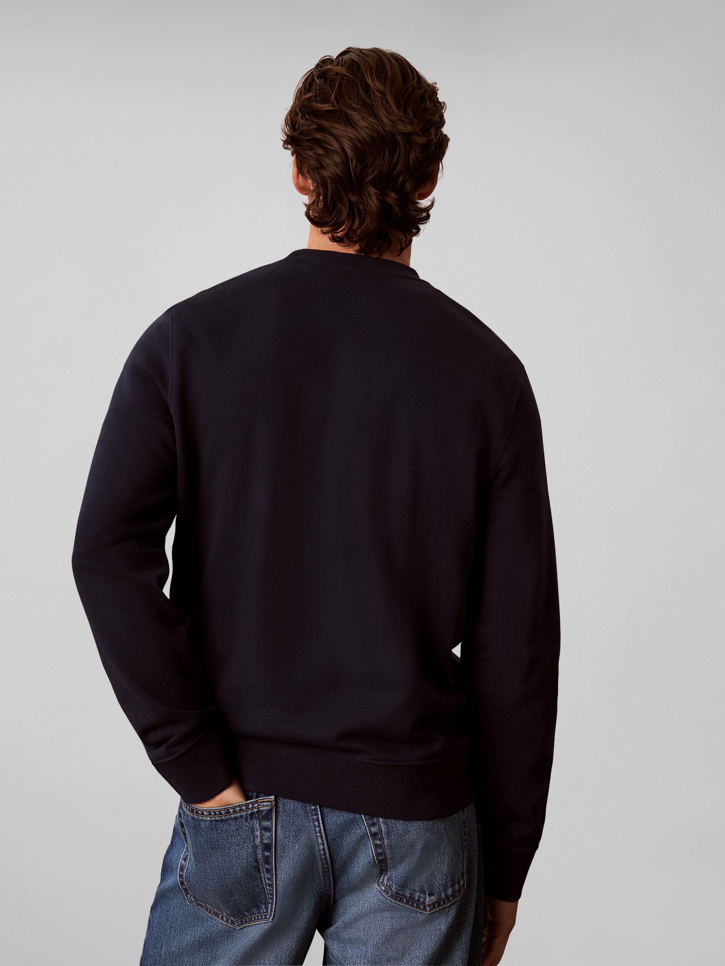 Calvin Klein Jeans Sweatshirt , Rundhalsausschnitt, Regular Fit, grosser Logo-Print

