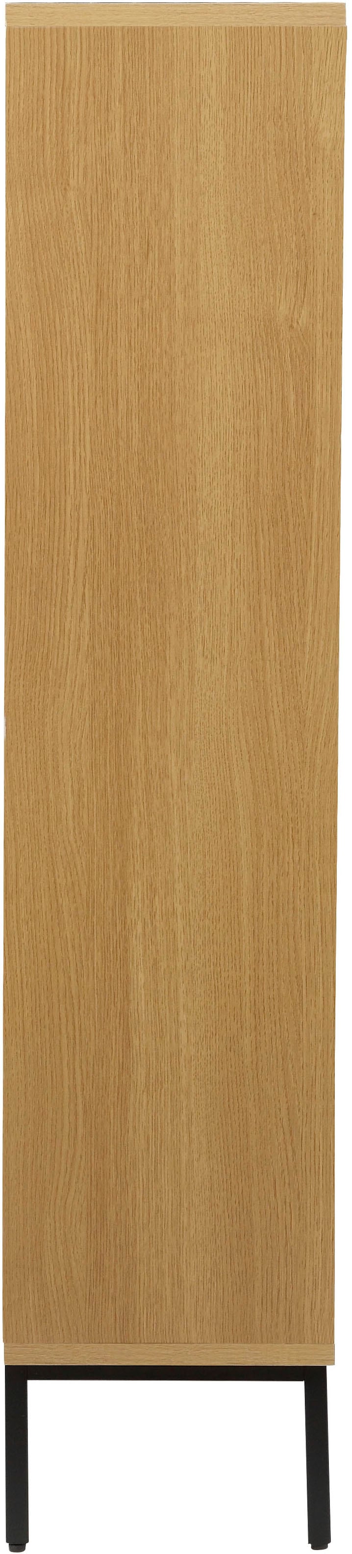 GOODproduct Armoire à chaussures »Feines« aus massiver Esche, Metallgestell mit Pulverbeschichtung, Breite 80 cm