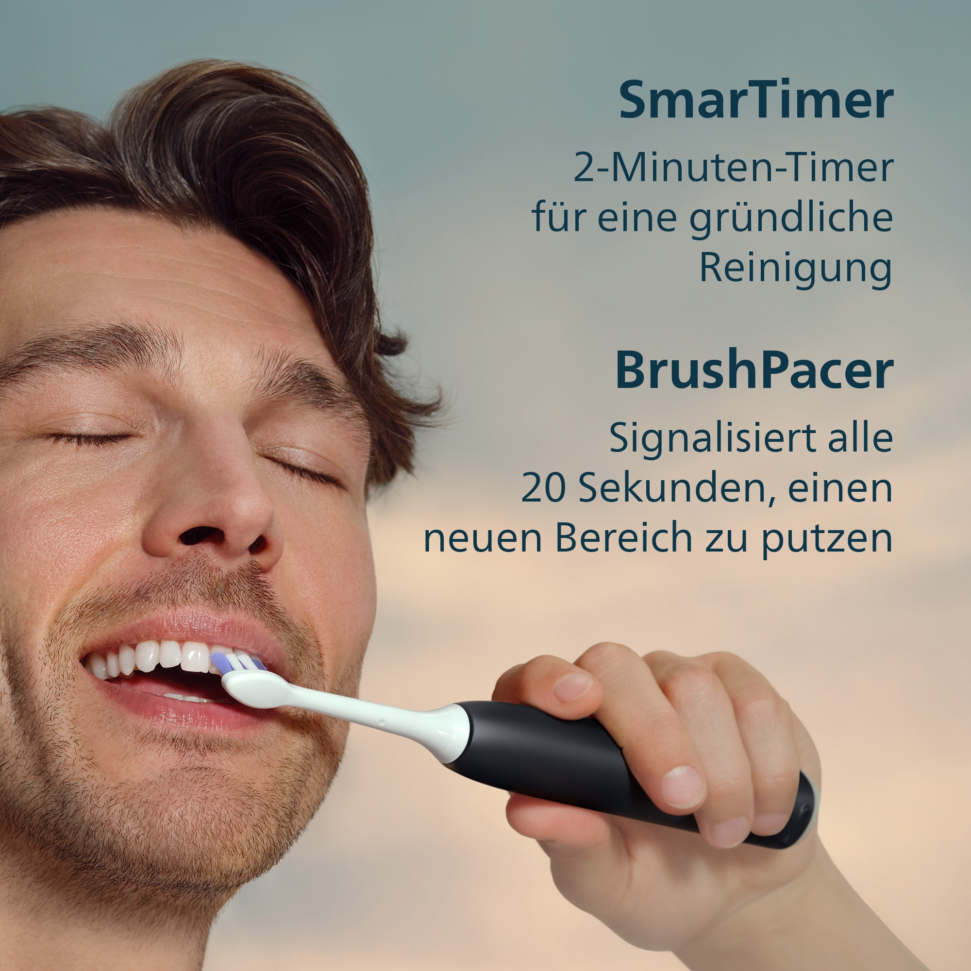 Philips Sonicare Brosse à dents électrique »Series 6500 HX7419/01« 2 cuis Aufsteckbürsten mit Andruckkontrolle, 3 Intensitätsstufen, inkl. Ladegerät, Reiseetui