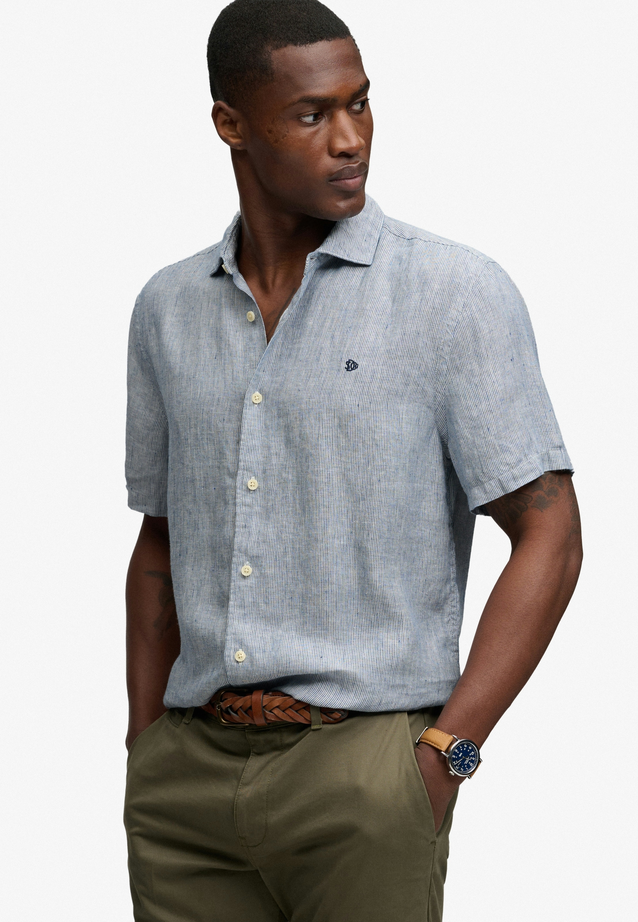 Superdry Leinenhemd »RIVIERA S/S LINEN SHIRT« aus 100% Leinen