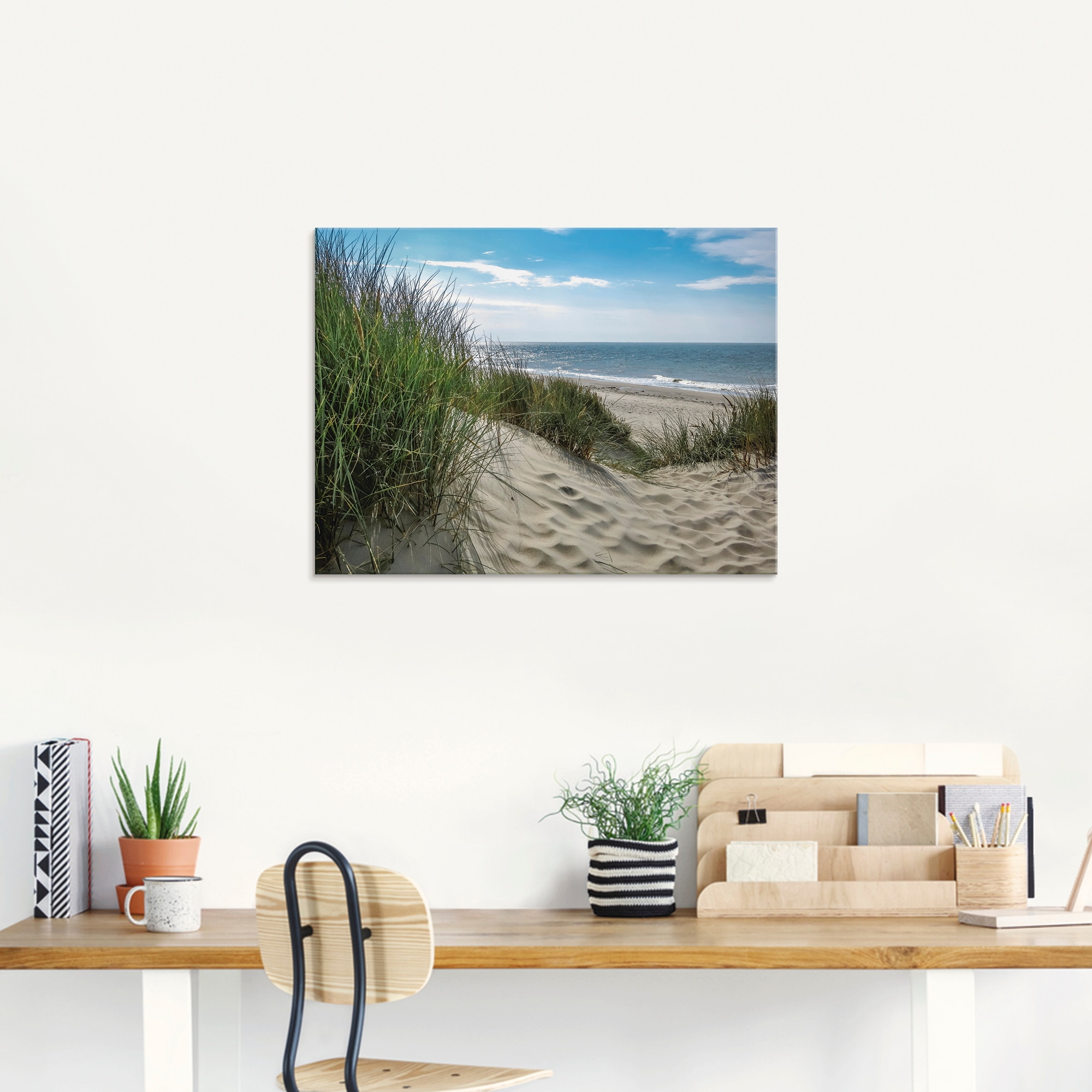 Artland Glasbild »Dünenlandschaft im Sommer an der Nordsee« Strand 1 Stk. tlg. in verschiedenen Grössen