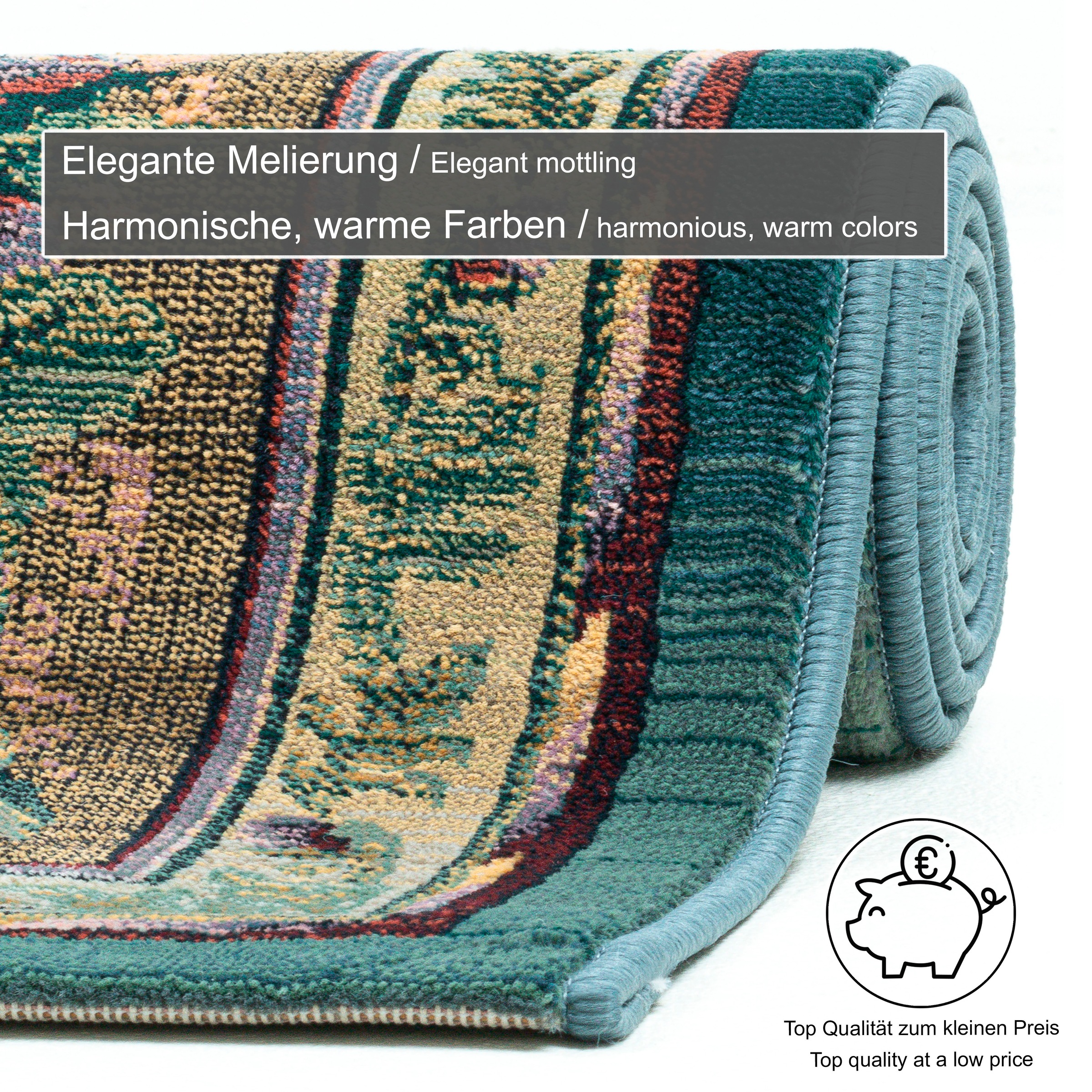 THEKO Teppich »Gabiro 72« rechteckig 10 mm Höhe Orient-Optik, Vintage Design, ideal im Wohnzimmer & Schlafzimmer