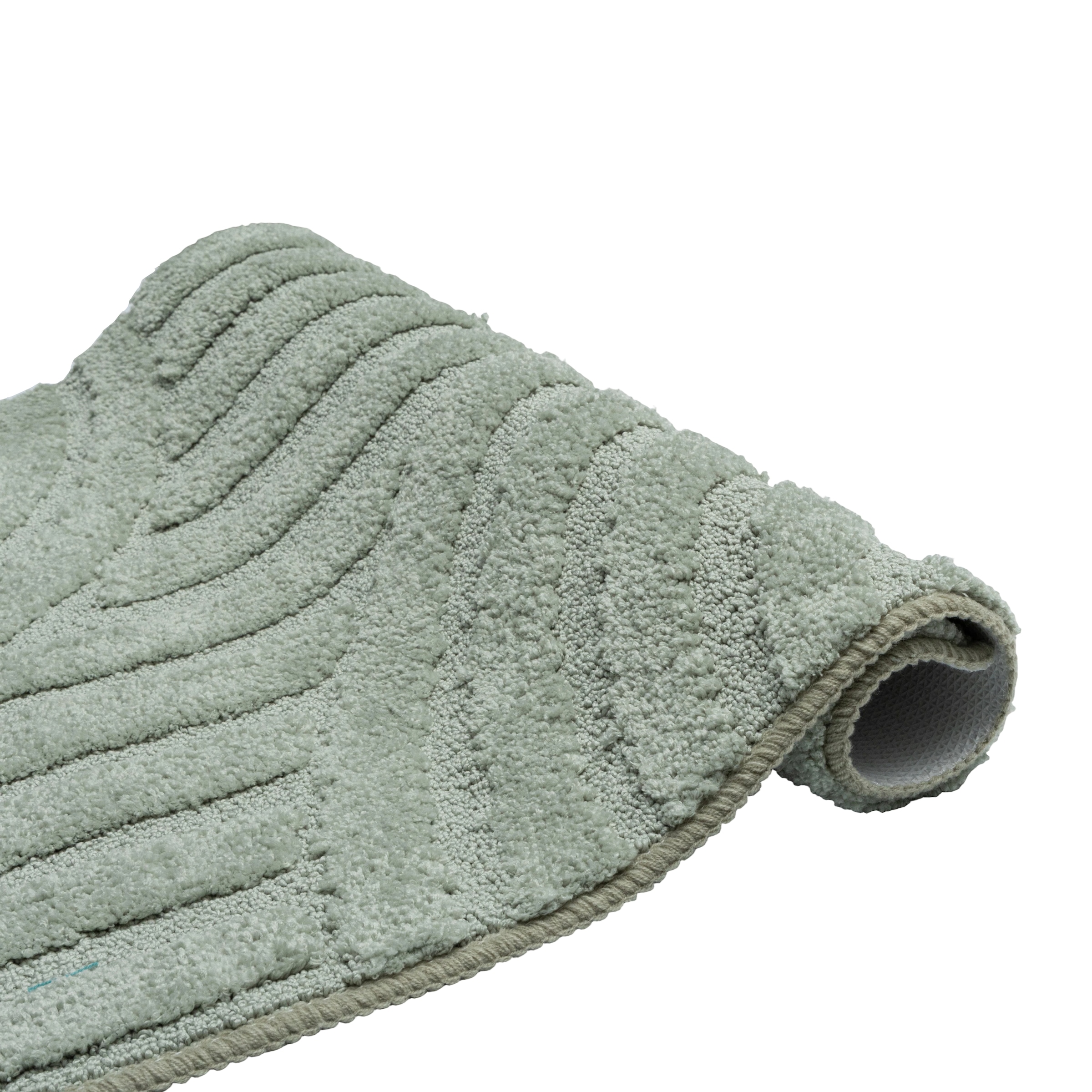 GOODproduct Tapis de bain »Regona Scandi, Badvorleger, Badezimmer Teppich, Duschvorleger« Höhe 10 mm revêtement antidérapant Résistant Tapis de bain, couleurs unies, effet relief, motif moderne, Zen