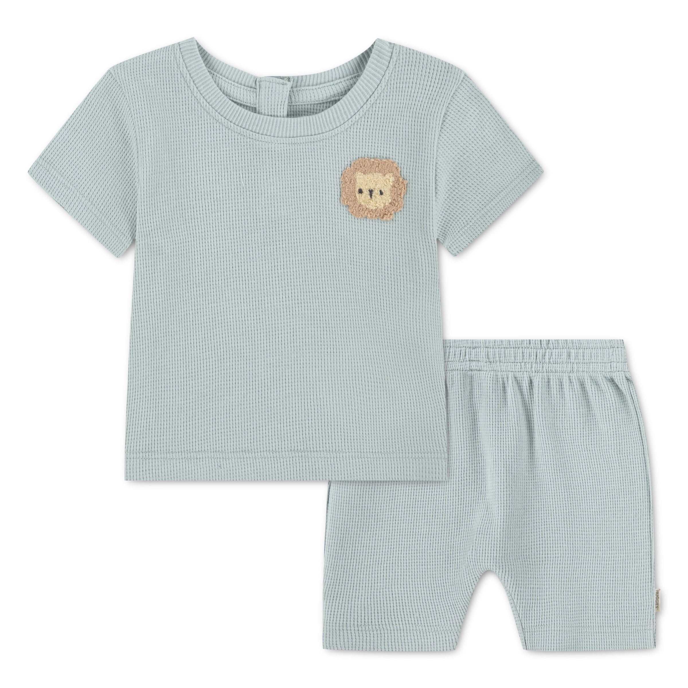 HUGGIES babywear Shirt & Hose »HUGB SHORT SET« Set, 2 mit süsser Tierapplikation, Baumwolle