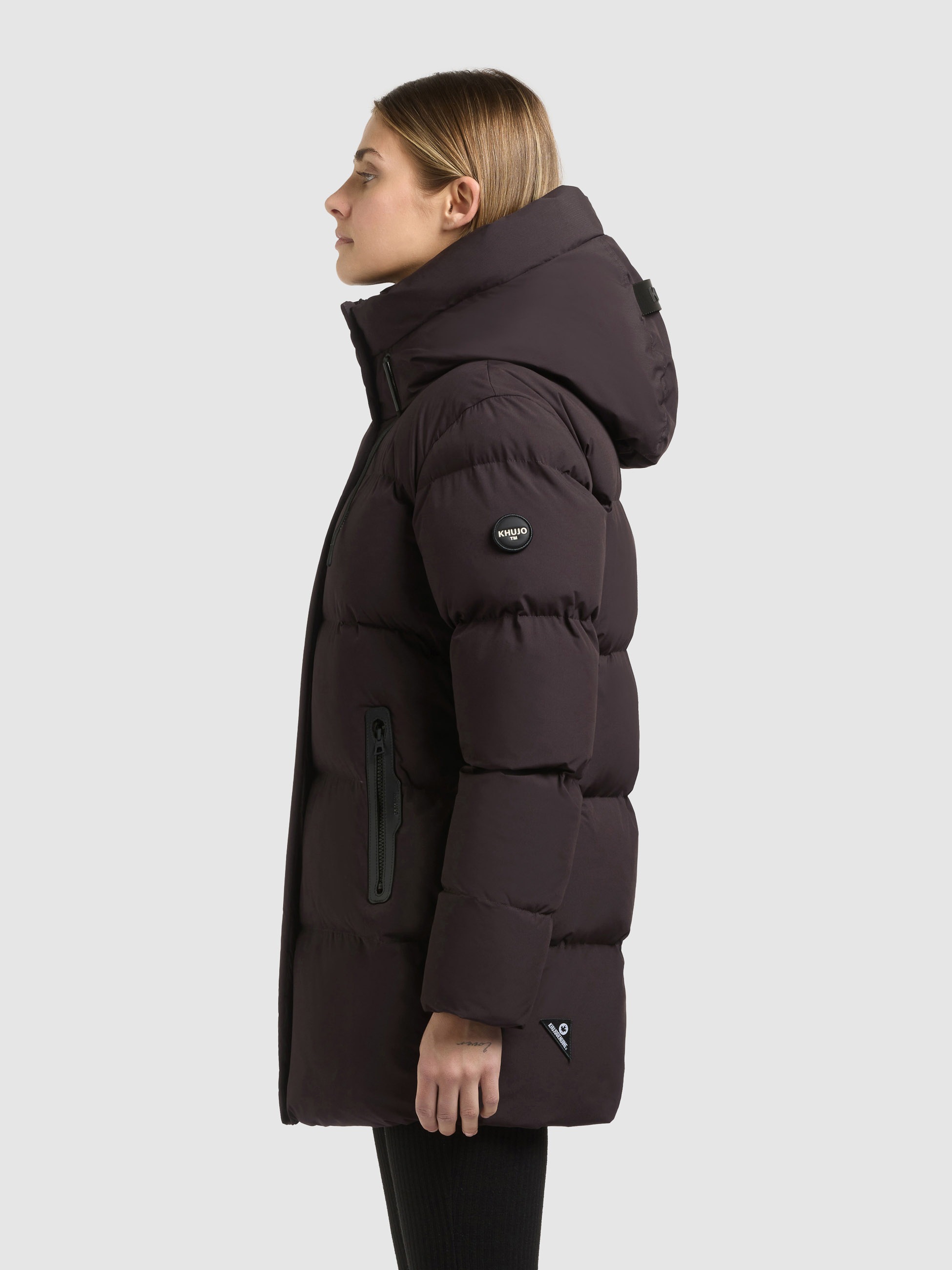 khujo Steppjacke »DROWN2 MATT« mit Kapuze Taschenbeutel mit Fleece