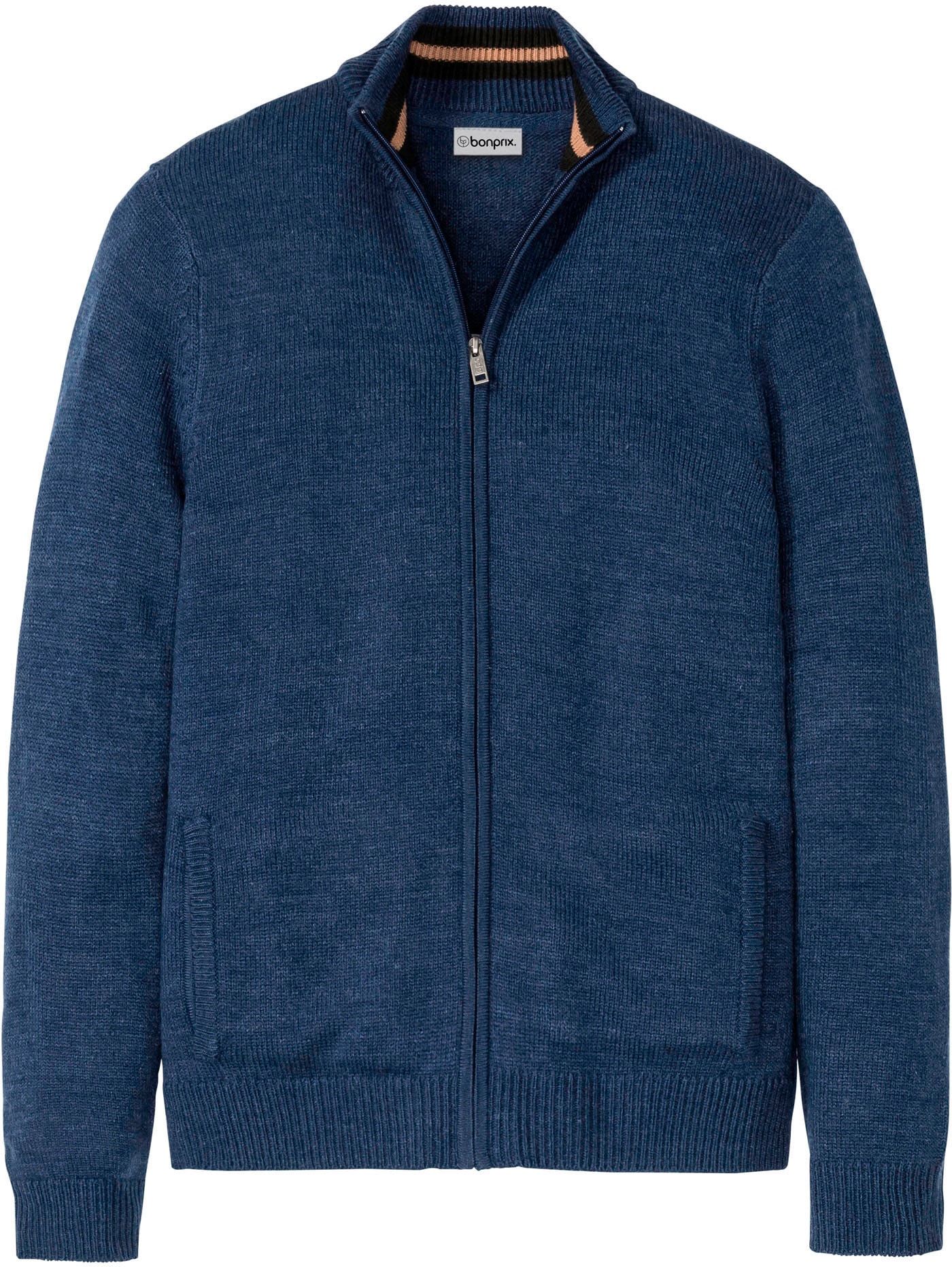 bonprix Veste en tricot »Feinstrickjacke« mit Stehkragen, Regular Fit, aus Polyacryl, mit Reissverschluss