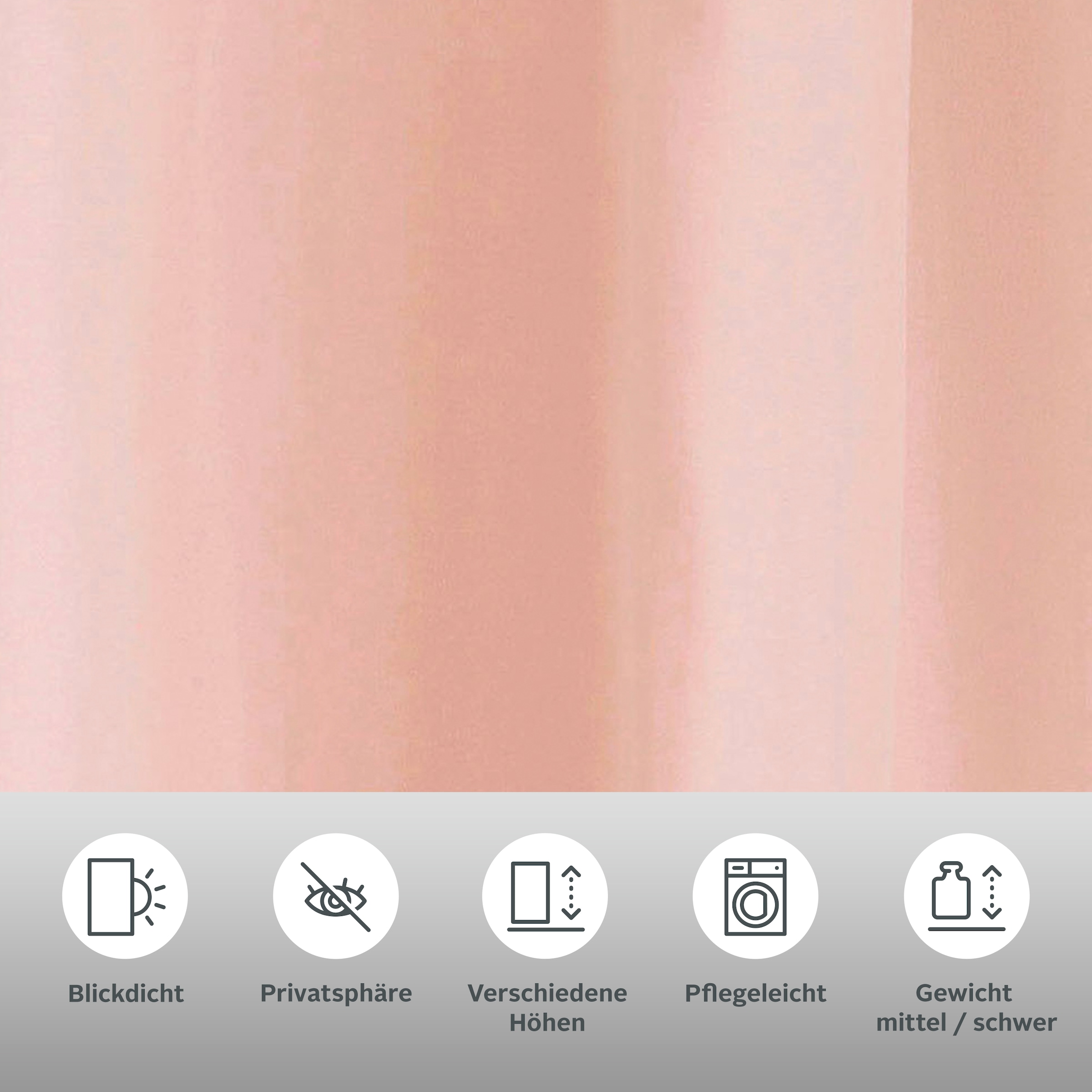 my home Vorhang »Raja« Schlaufen 2 Stk. tlg. 2er-Set, Bestseller, einfarbig, modern, pflegeleichte Mikrofaser