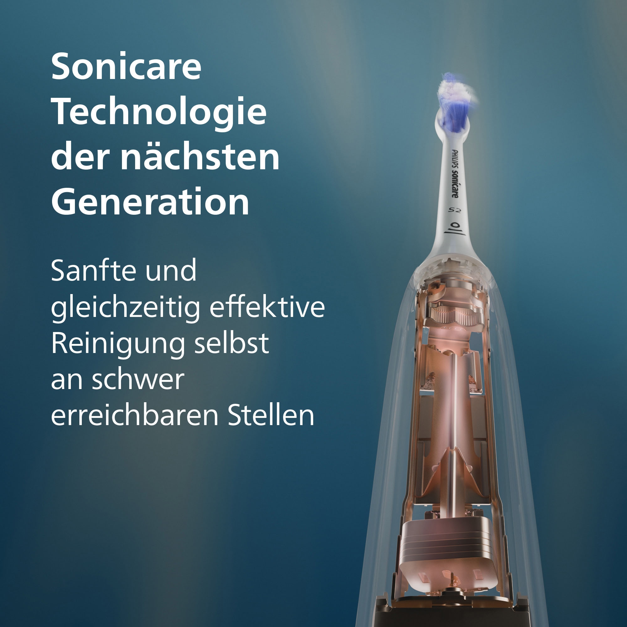 Philips Sonicare Elektrische Zahnbürste »HX7110/01« 1 Stk. Aufsteckbürsten mit Drucksensor, 2 Intensitätsstufen, inkl. Ladegerät