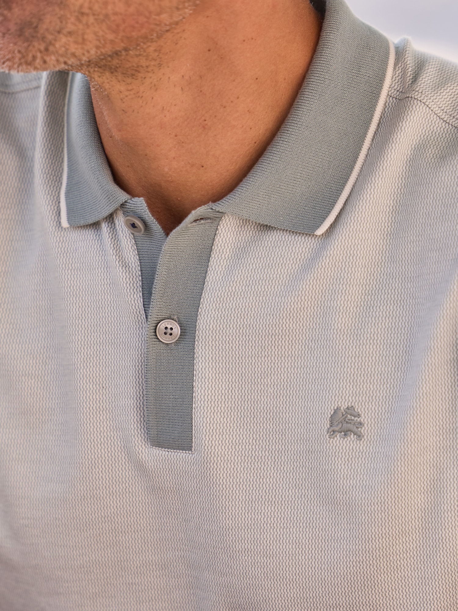 LERROS Polo »Poloshirt in 2-Tone-Optik«