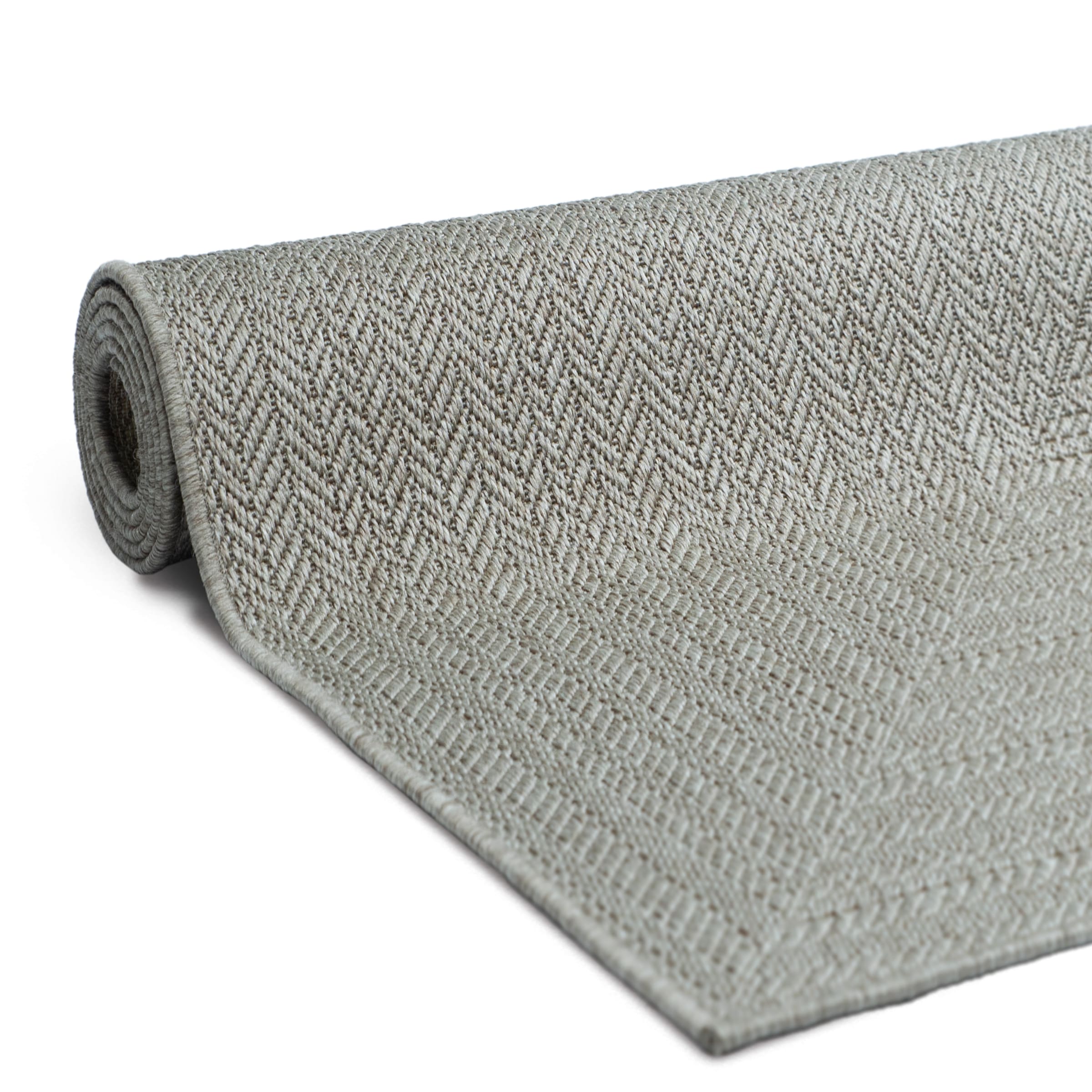 GOODproduct Teppich »Aliv, Fischgräten-Design auch für Balkon und Terrasse« rechteckig 3 mm Höhe In- und Outdoor geeignet, Wetterfest & UV-beständig