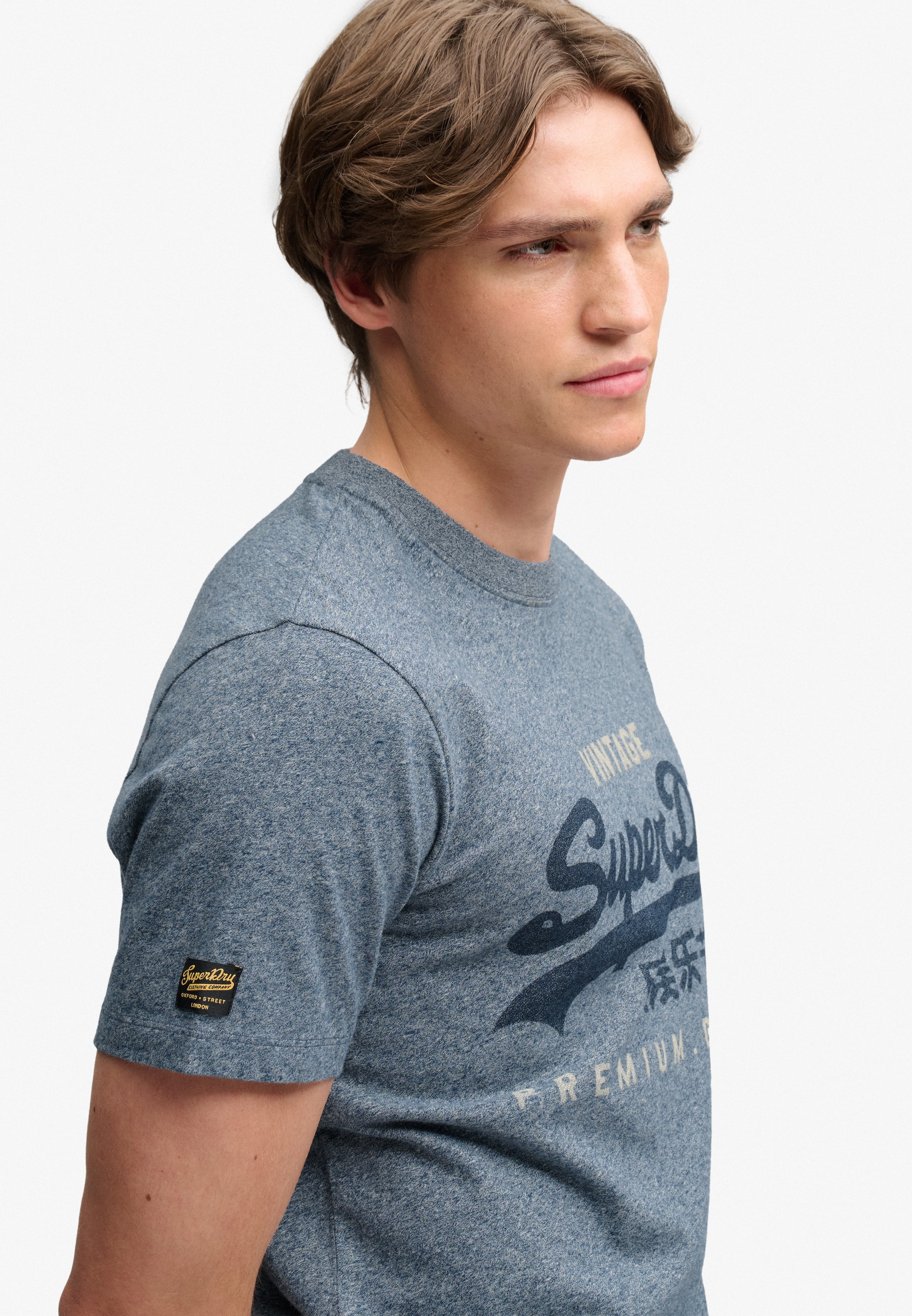 Superdry Shirt à col rond »VL HERITAGE RELAXED TEE« coton, coupe décontractée
