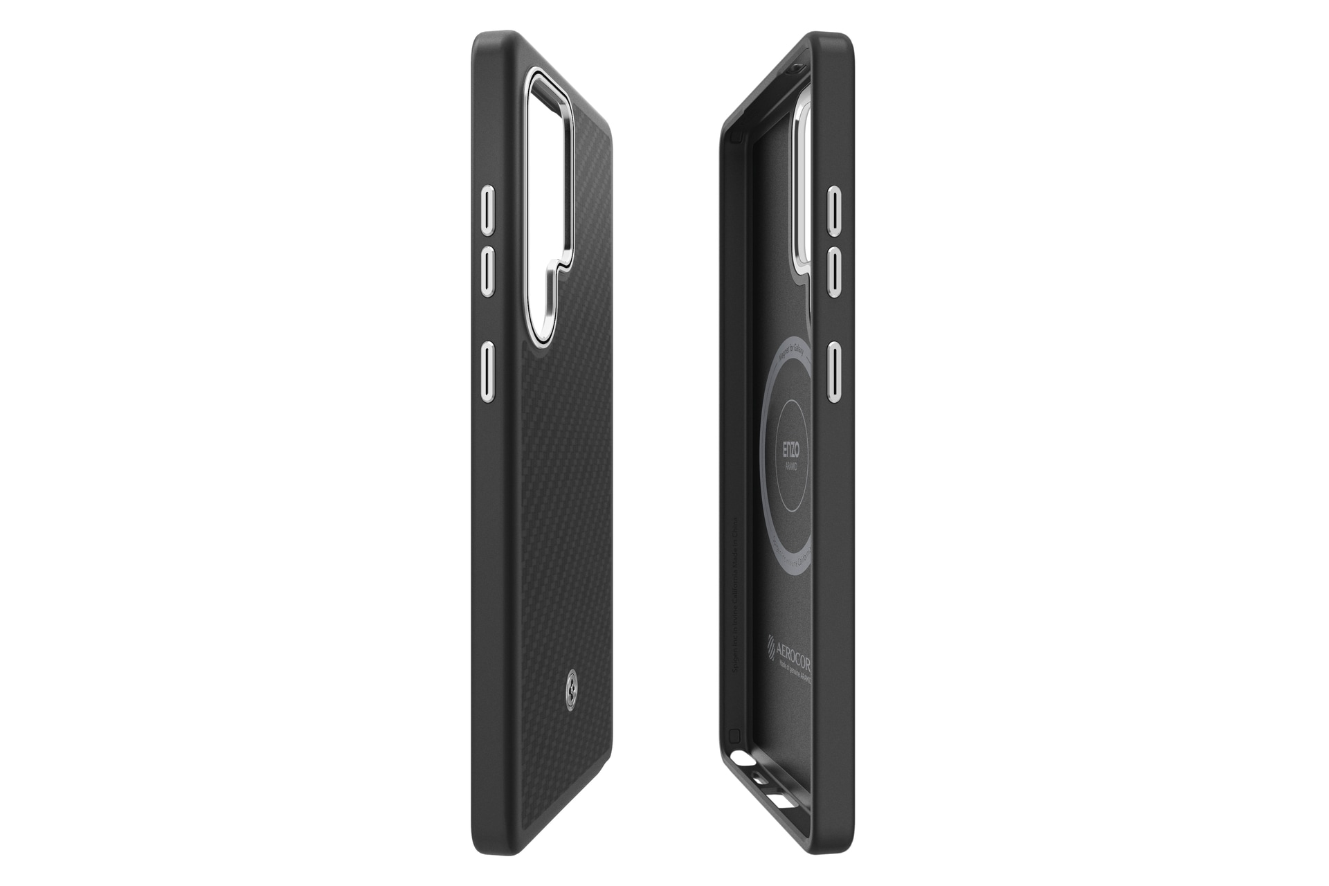 Samsung Housse pour téléphone portable »Designed for Samsung Spigen Enzo Aramid Case with Magnet für S25 Ultra« Backcover, Schutzhülle, Handyschutzhülle, Case, Schutzcase, stossfest