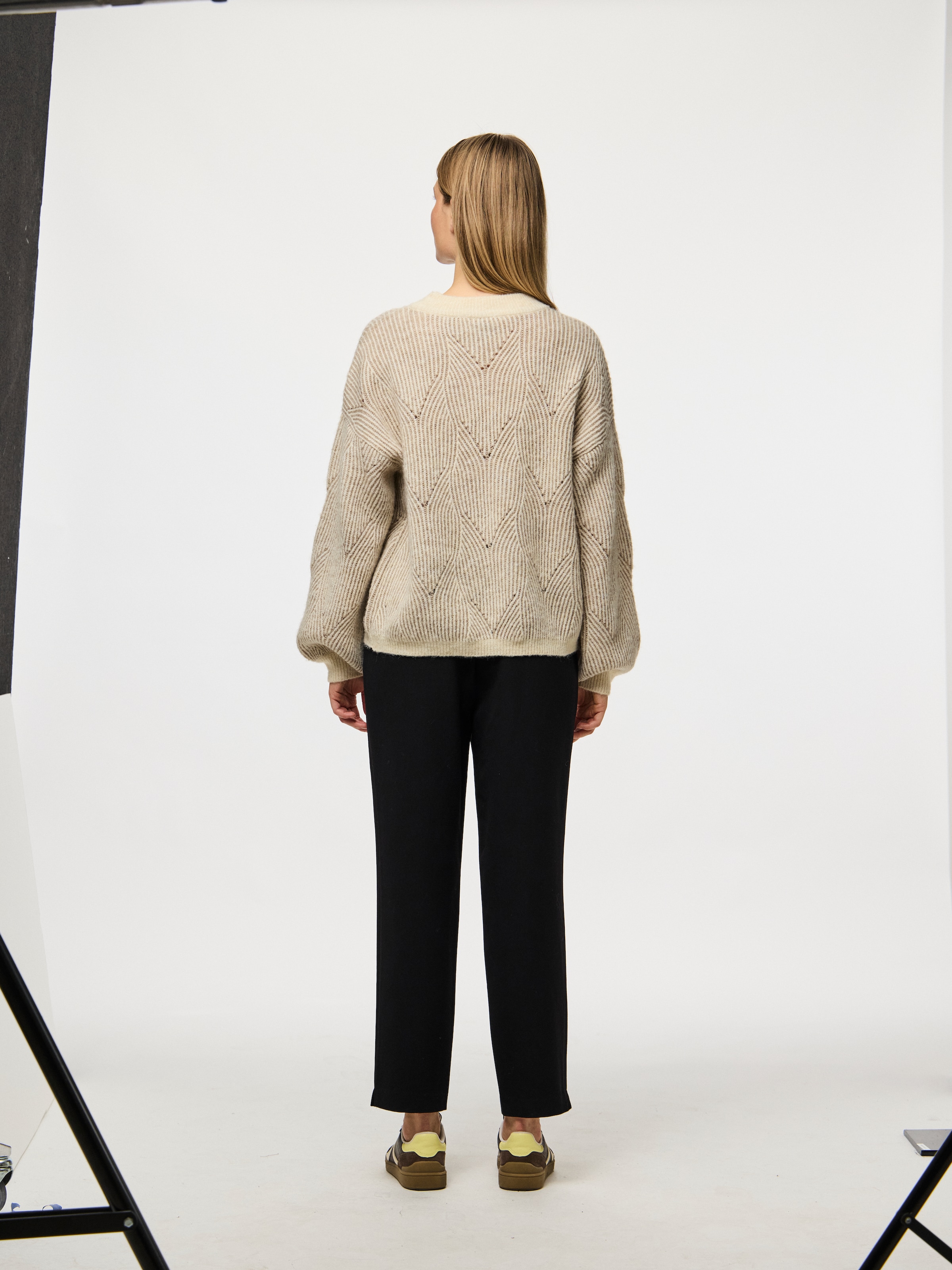 pieces Rundhalspullover »PCJENNA LS O-NECK KNIT NOOS BC«