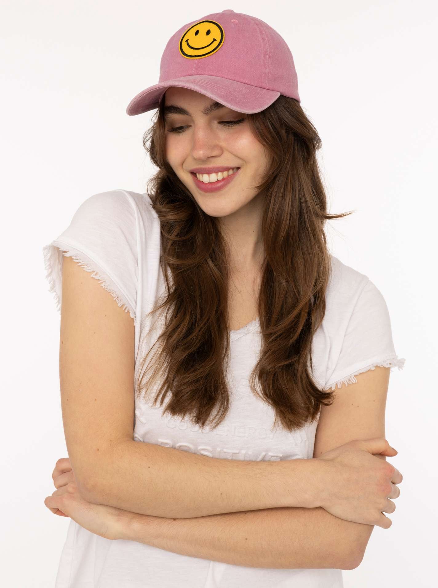 Zwillingsherz Casquette de baseball »"Face"« mit fröhlichem Patch, justierbar