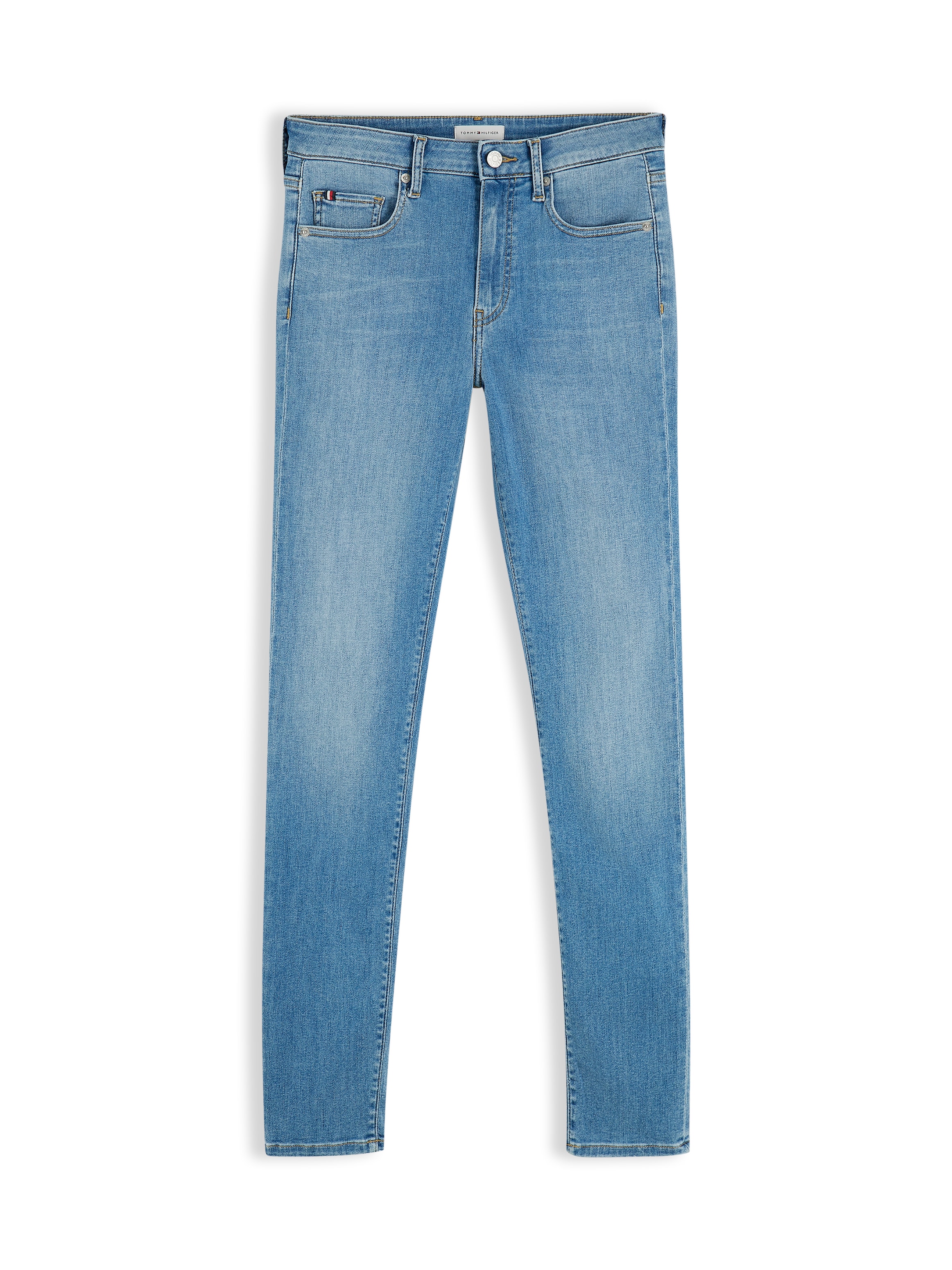 Tommy Hilfiger Jeans skinny »COMO Skinny RW ACE mit Logo-Badge und knöchellangem Schnitt« mélange de coton, coupe skinny