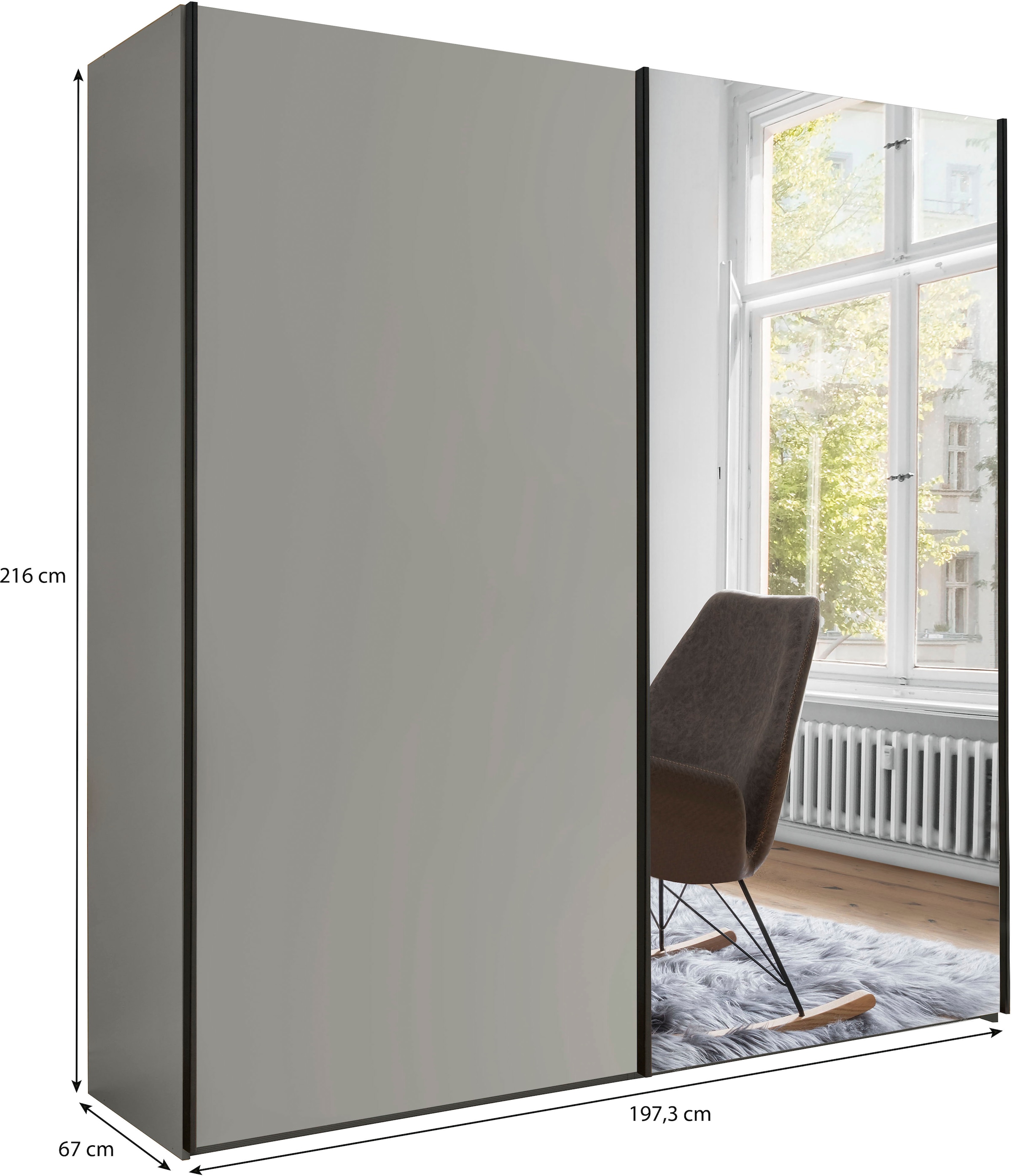 WIEMANN Schwebetürenschrank »Monaco« hochwertige Beschläge