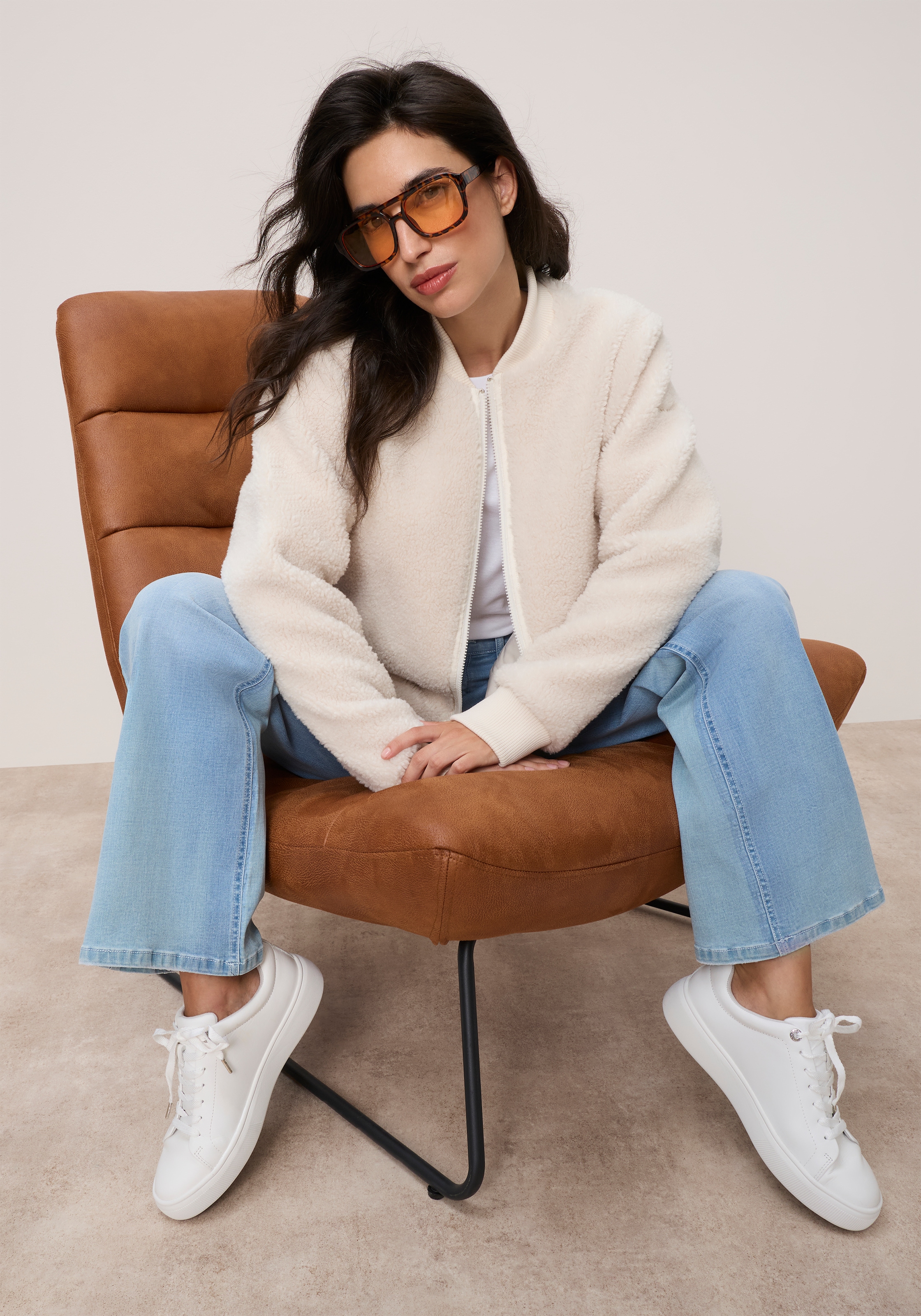 Tamaris Veste réversible Veste 2 en 1 avec teddy fleece et veste matelassée, veste de mi-saison