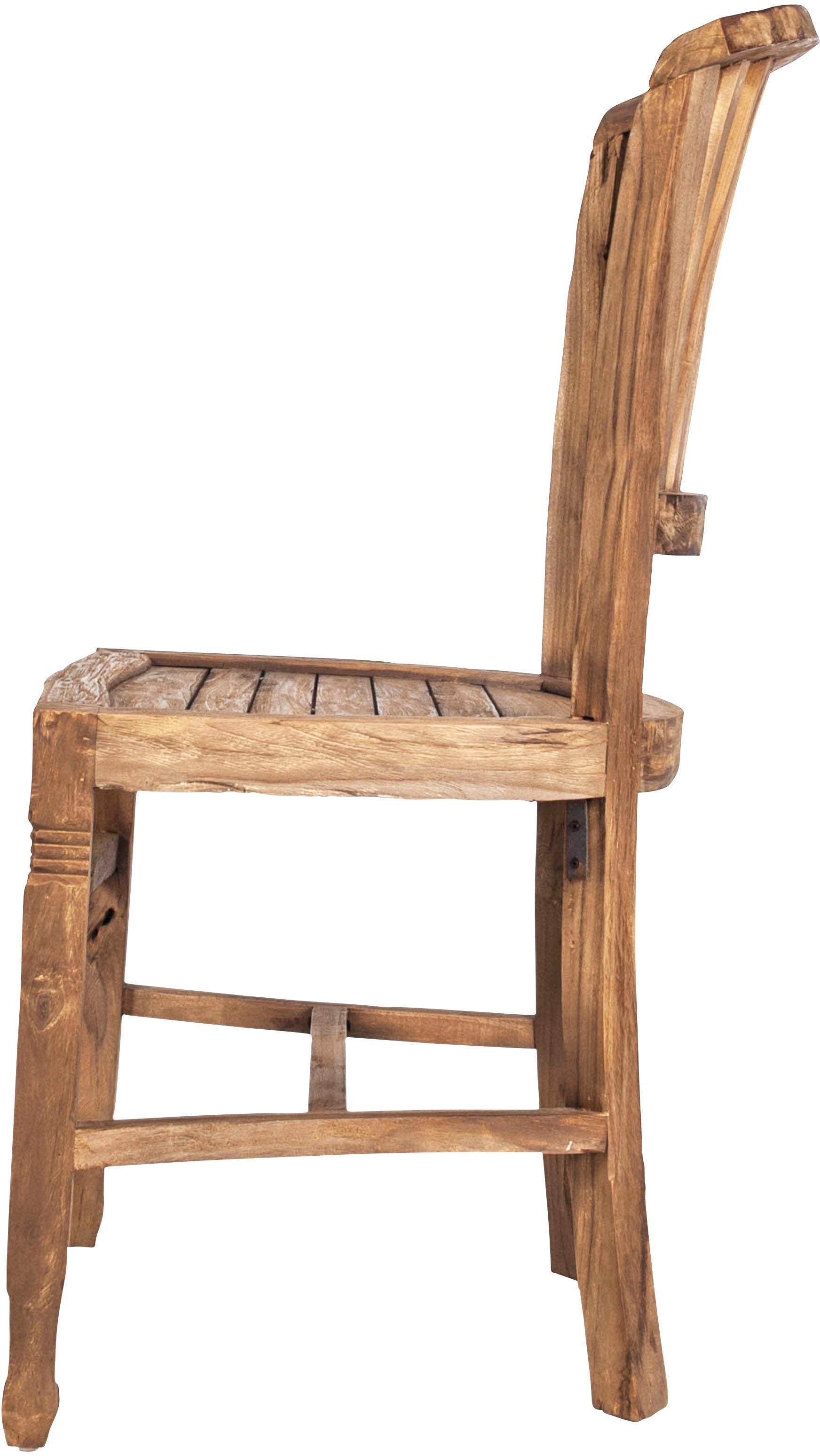 SIT Stuhl »Cottbus aus recyceltem Teakholz – Massivholz – Brettsitz« () Massiver Brettsitz aus recyceltem Teakholz mit zeitlosem Design