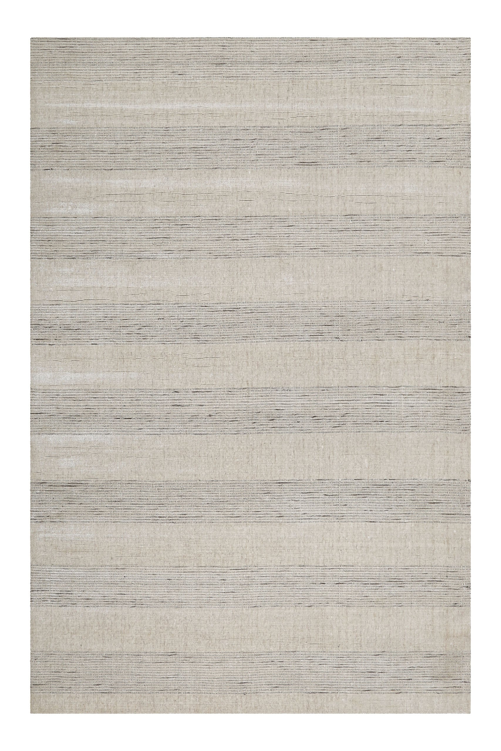 Wecon home Tapis »Seattle« Rectangulaire 11 mm Höhe Kurzflorteppich, handgewebt, TENCEL & Schurwolle, Streifen, Wohnzimmer