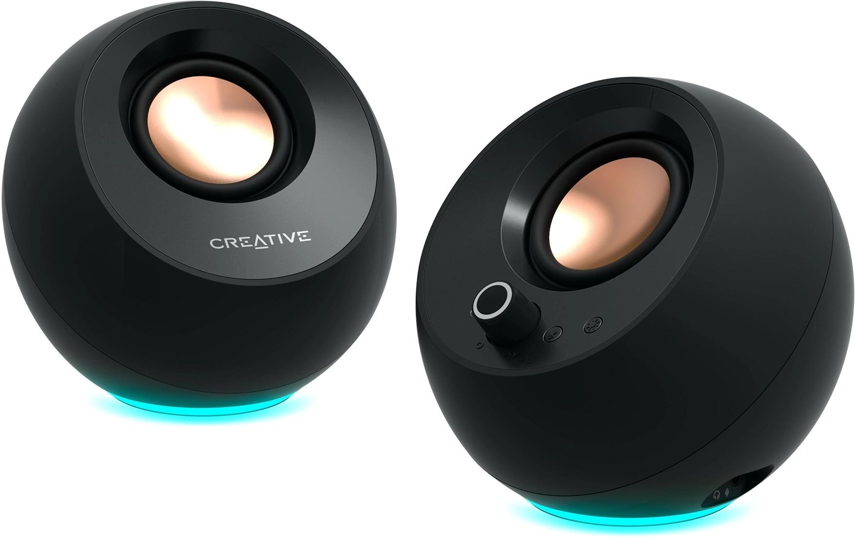 Creative Haut-parleurs pour PC »Pebble Pro, 2.0, Bluetooth 5.3, USB Audio, RGB« ( ) entrée AUX 3,5 mm