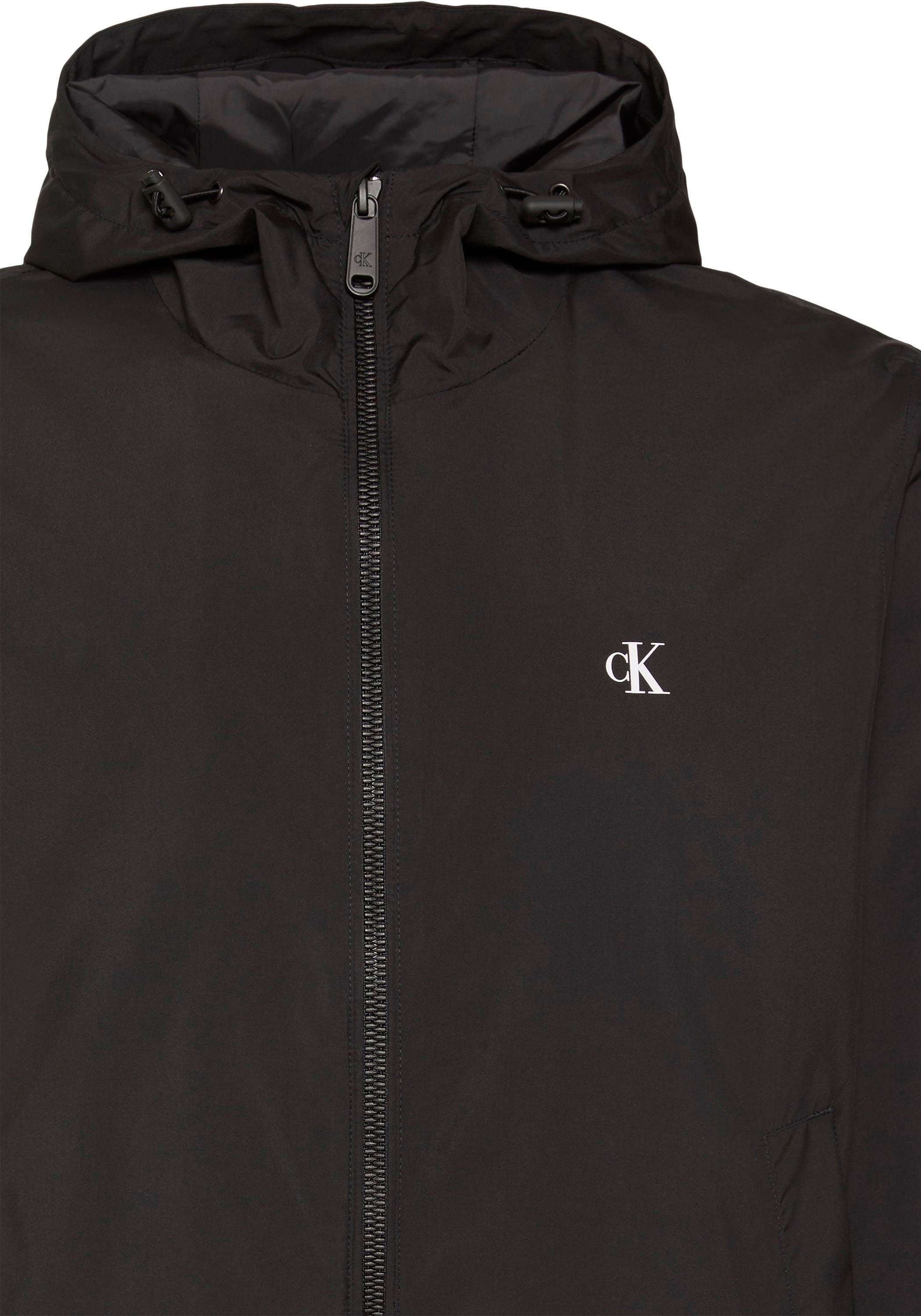 Calvin Klein Jeans Veste tous temps »HOODED NYLON« mit Kapuze Regular fit mit Rundhalsausschnitt und Kapuze